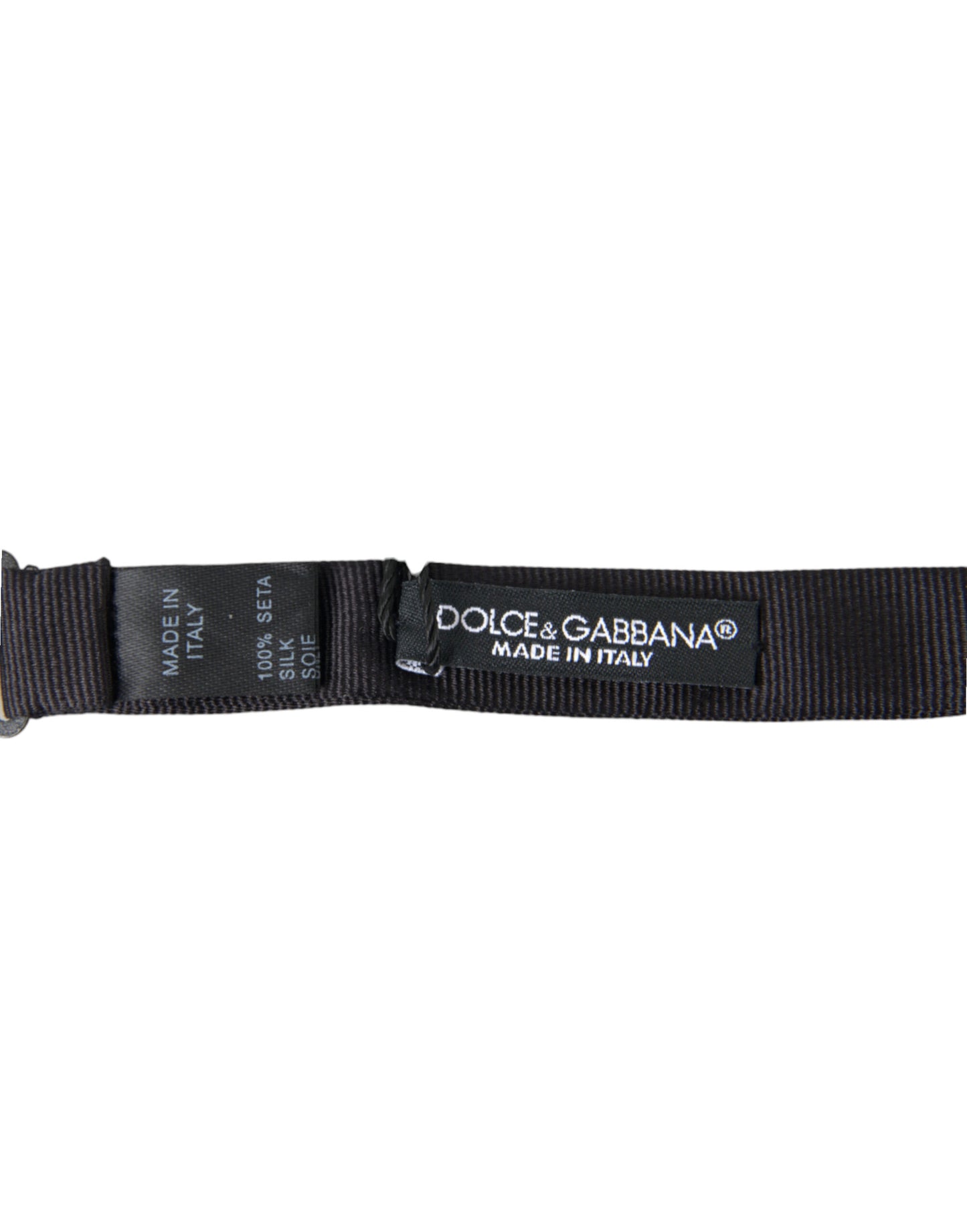 Dolce & Gabbana Elegante papillon nero in seta per uno stile sofisticato