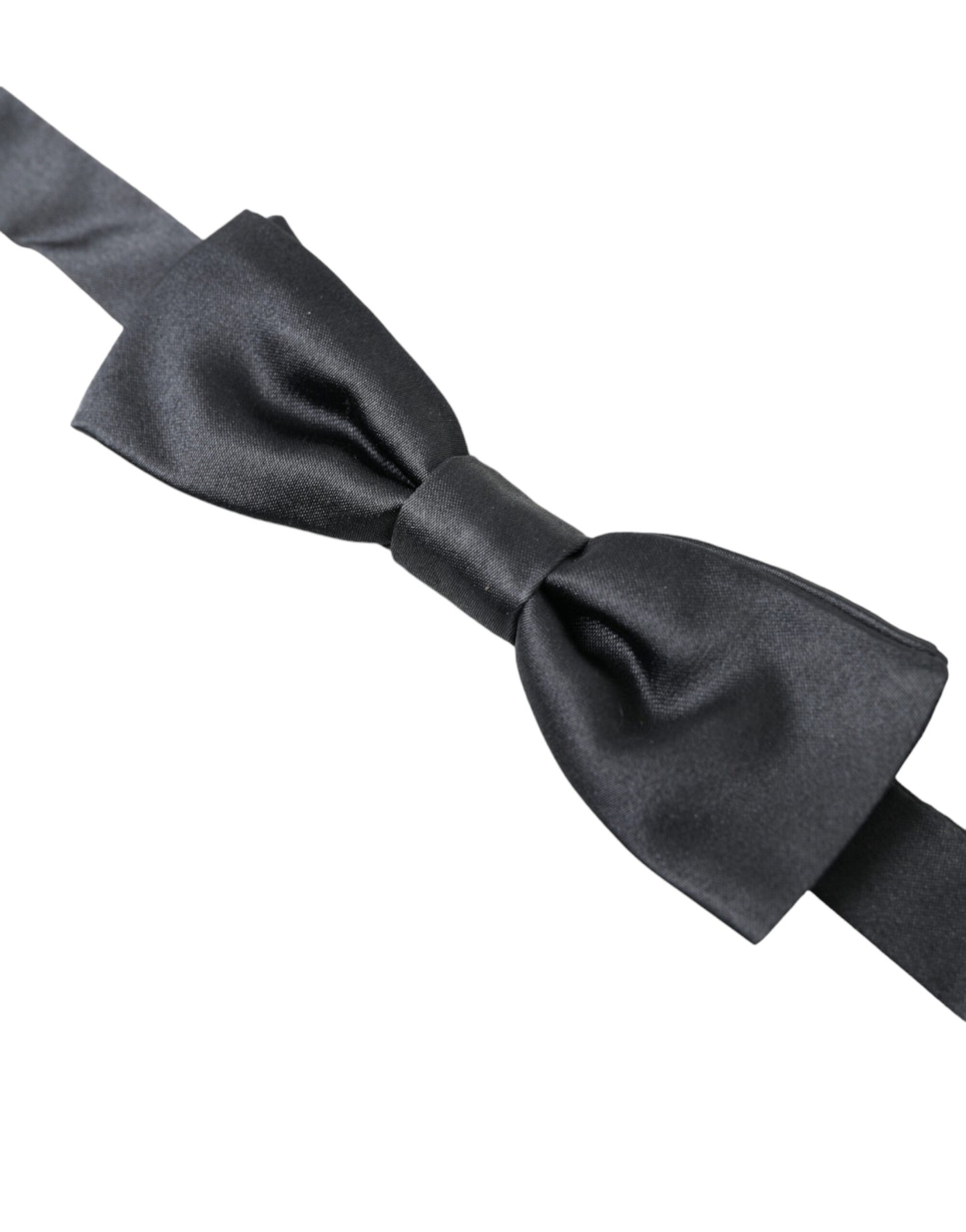 Dolce & Gabbana Elegante Papillon In Seta Grigio Antracite
