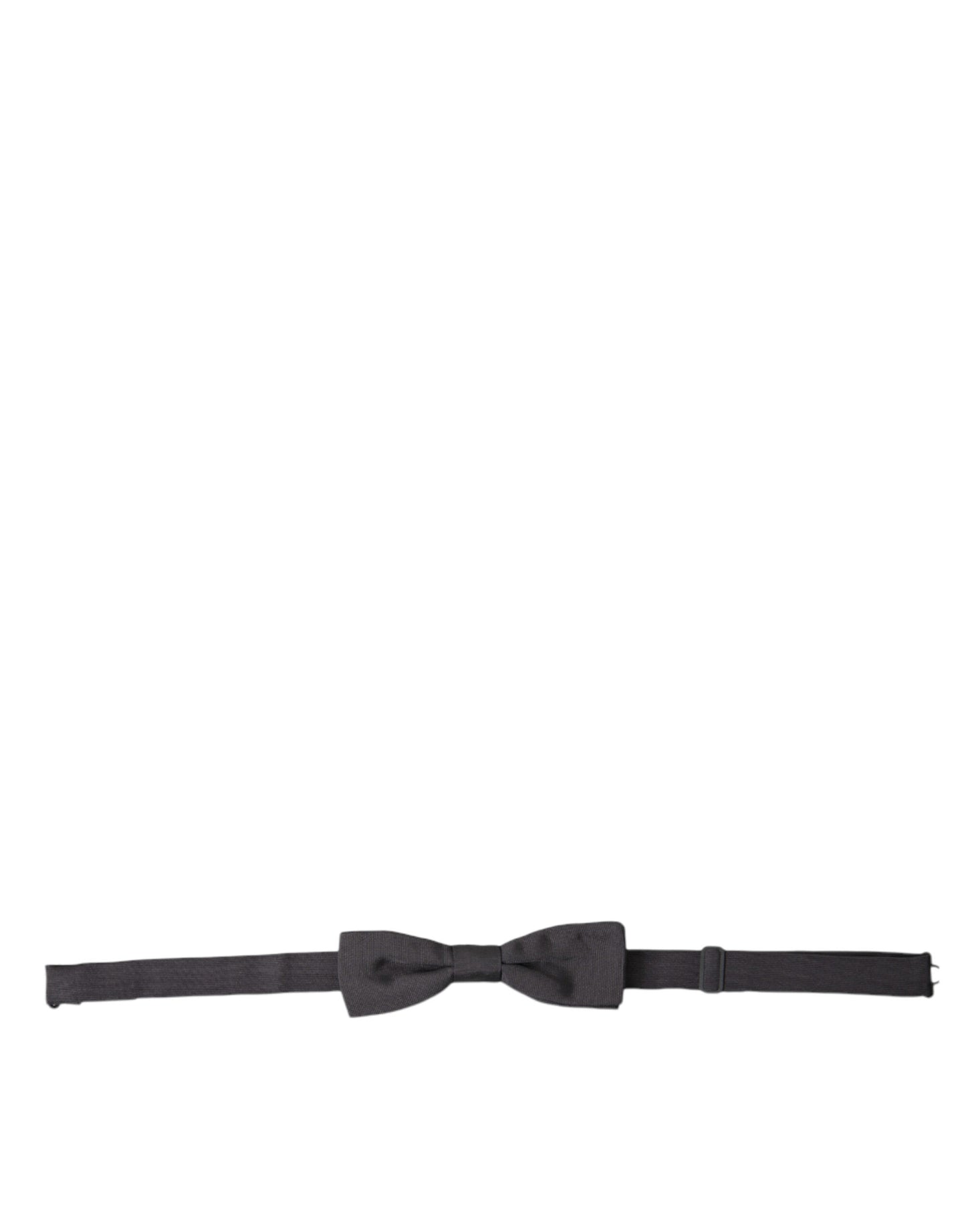 Dolce & Gabbana Papillon Elegante In Seta Grigio Scuro