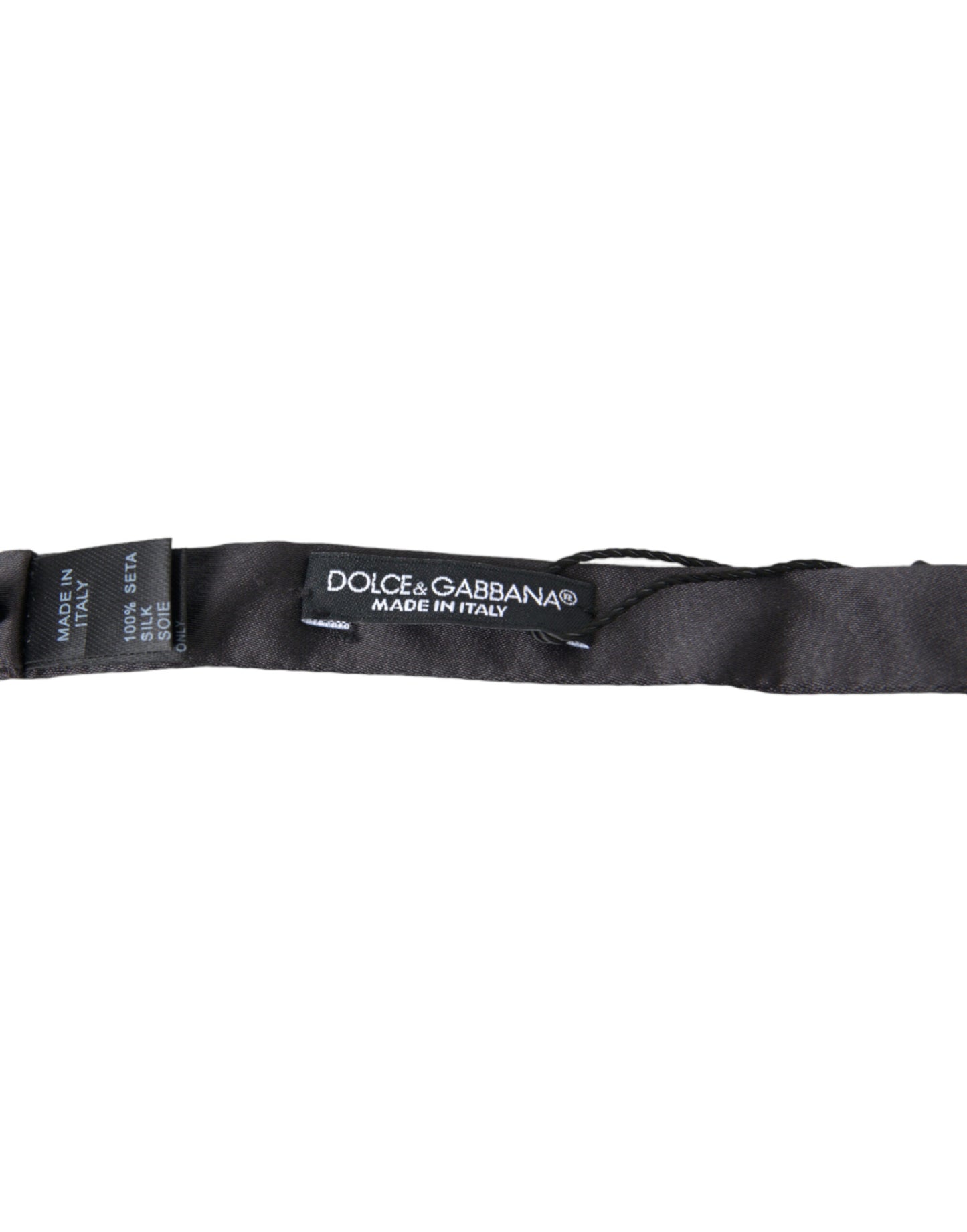 Dolce & Gabbana Elegante Papillon In Seta Antracite
