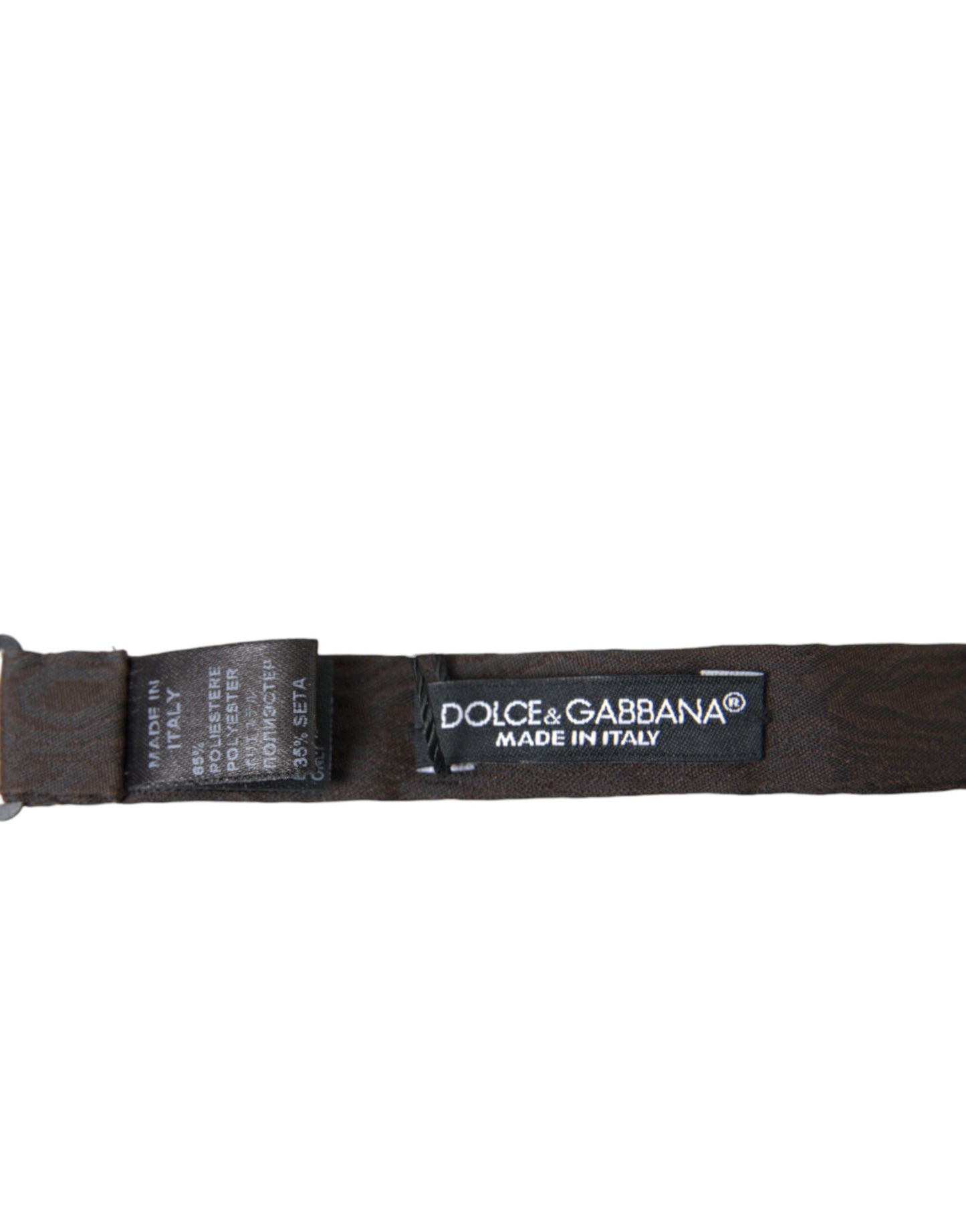Dolce & Gabbana Elegante Papillon In Misto Seta Marrone