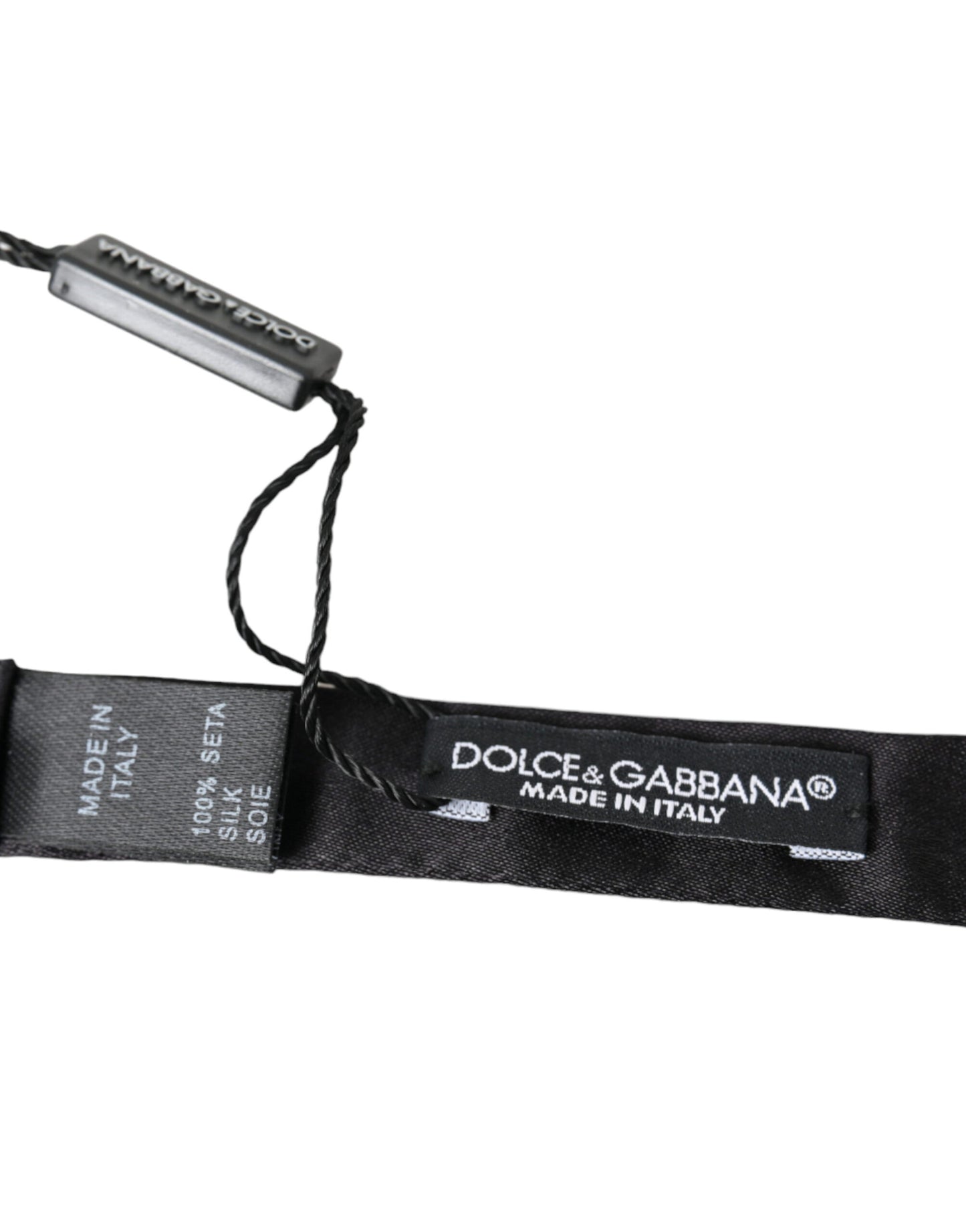 Dolce & Gabbana Элегантный шелковый черный галстук-бабочка для джентльмена