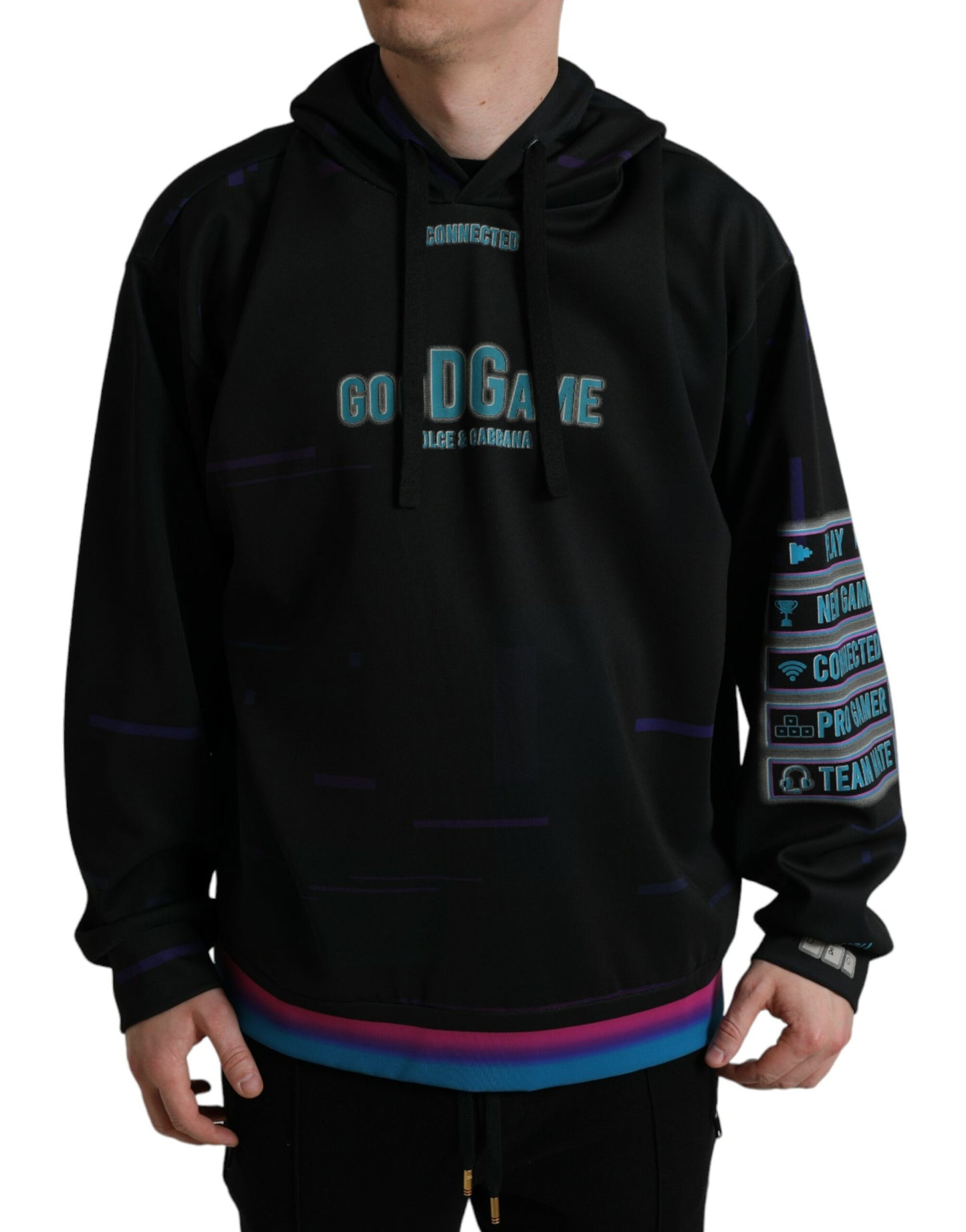 Dolce & Gabbana Elegante pullover con cappuccio con stampa grafica