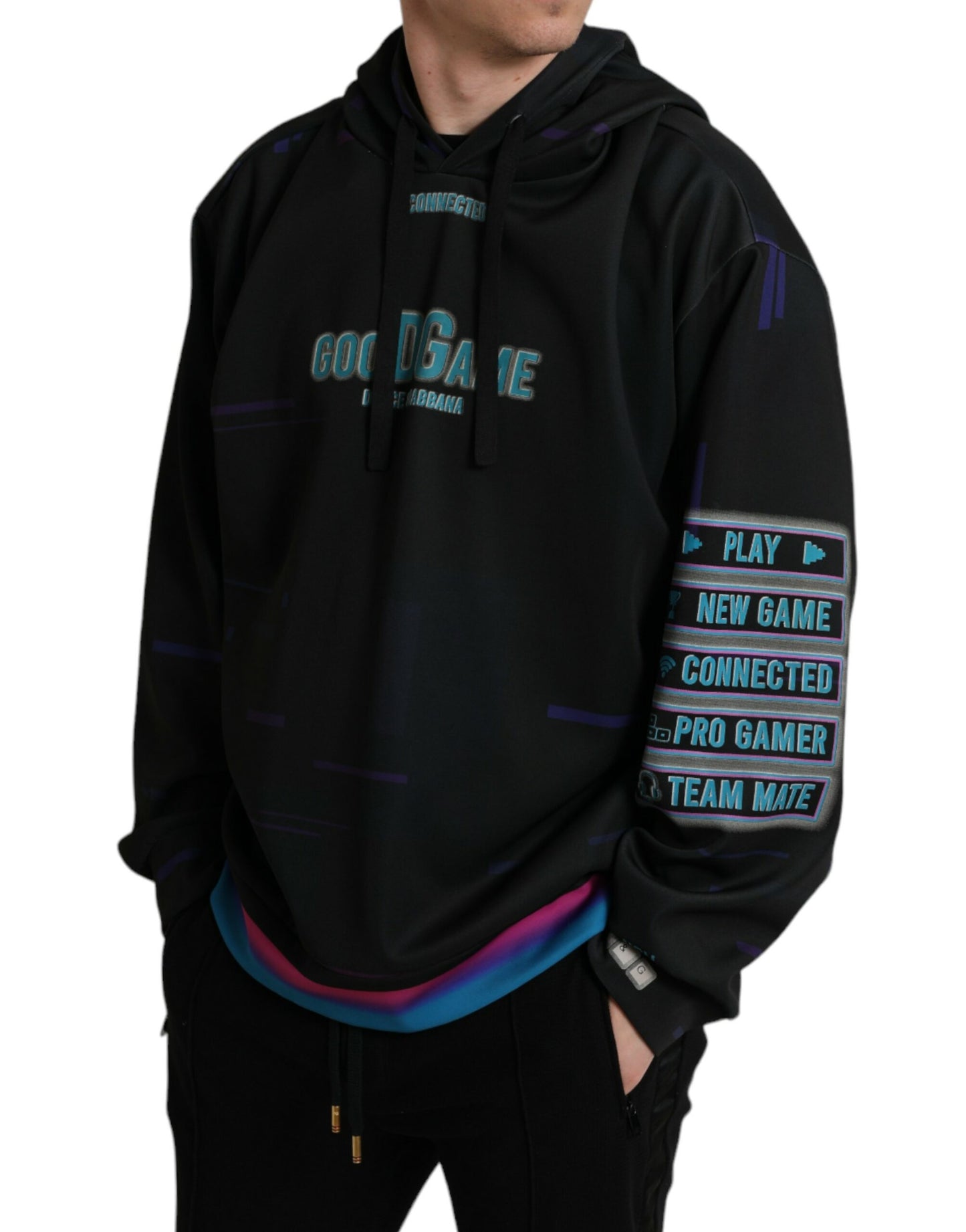 Dolce & Gabbana Elegante pullover con cappuccio con stampa grafica