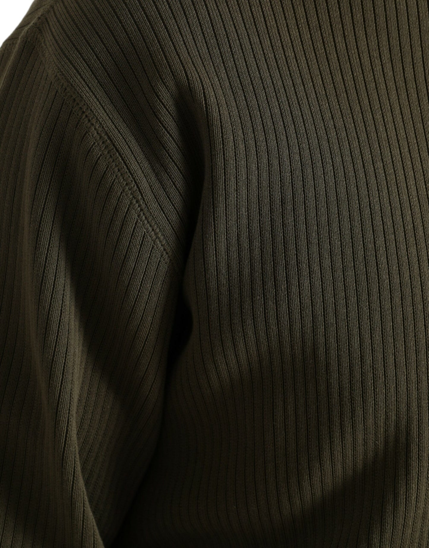 Dolce & Gabbana Elegante Maglione Girocollo In Cotone Verde