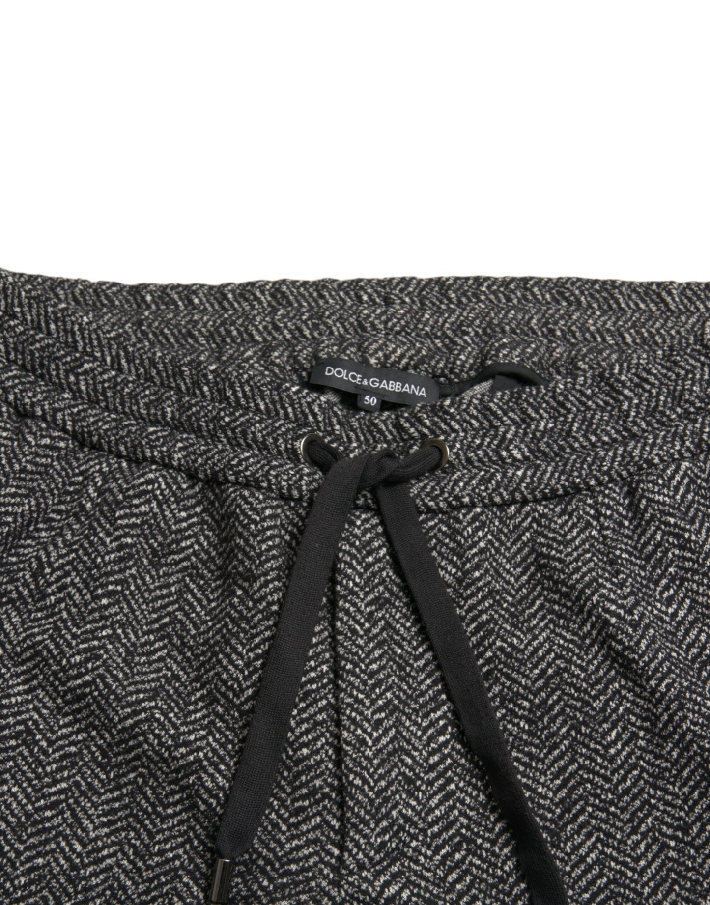 Dolce & Gabbana Eleganti Joggers in misto lana grigio scuro