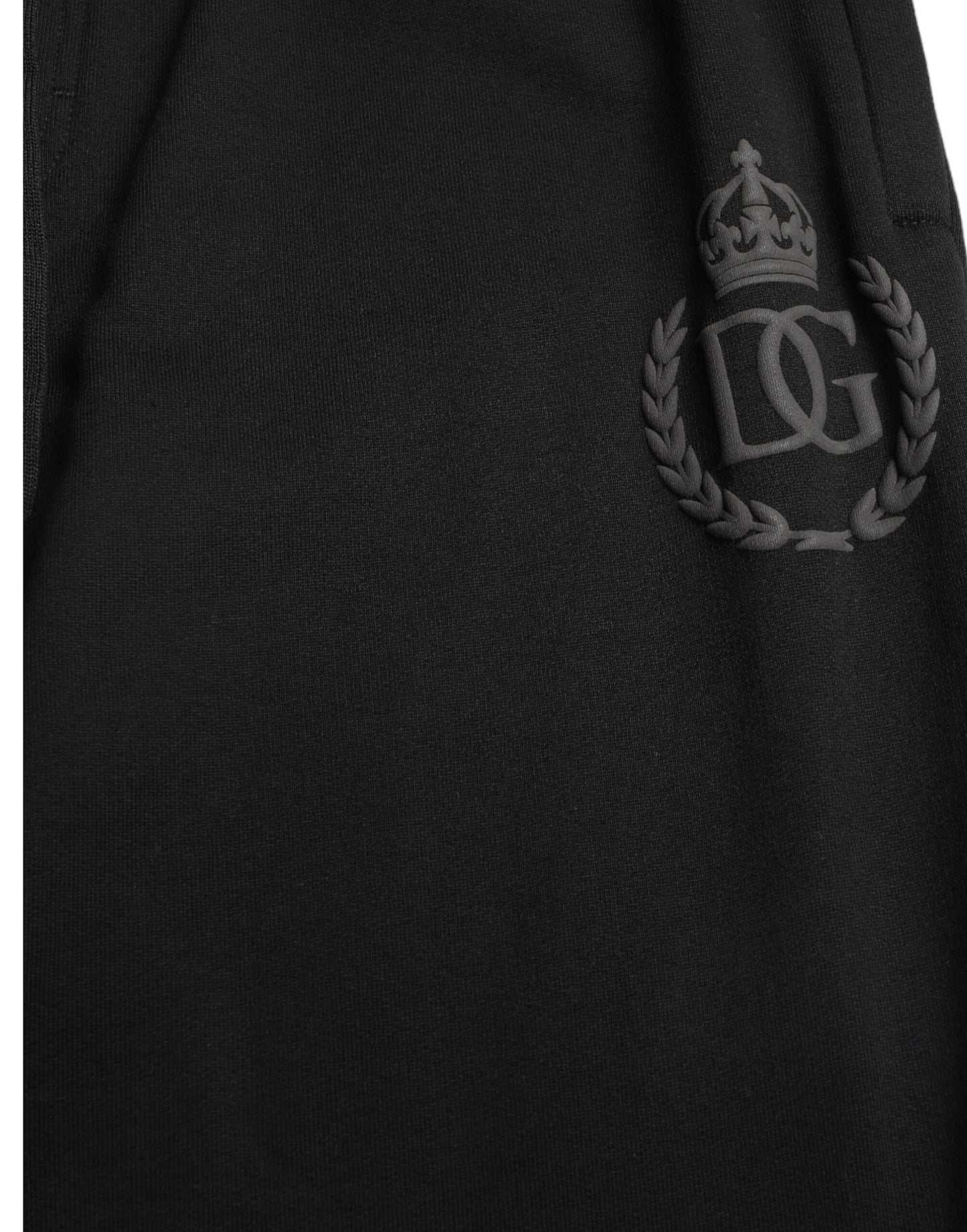 Dolce & Gabbana Элегантные черные хлопковые джоггеры с вышивкой логотипа