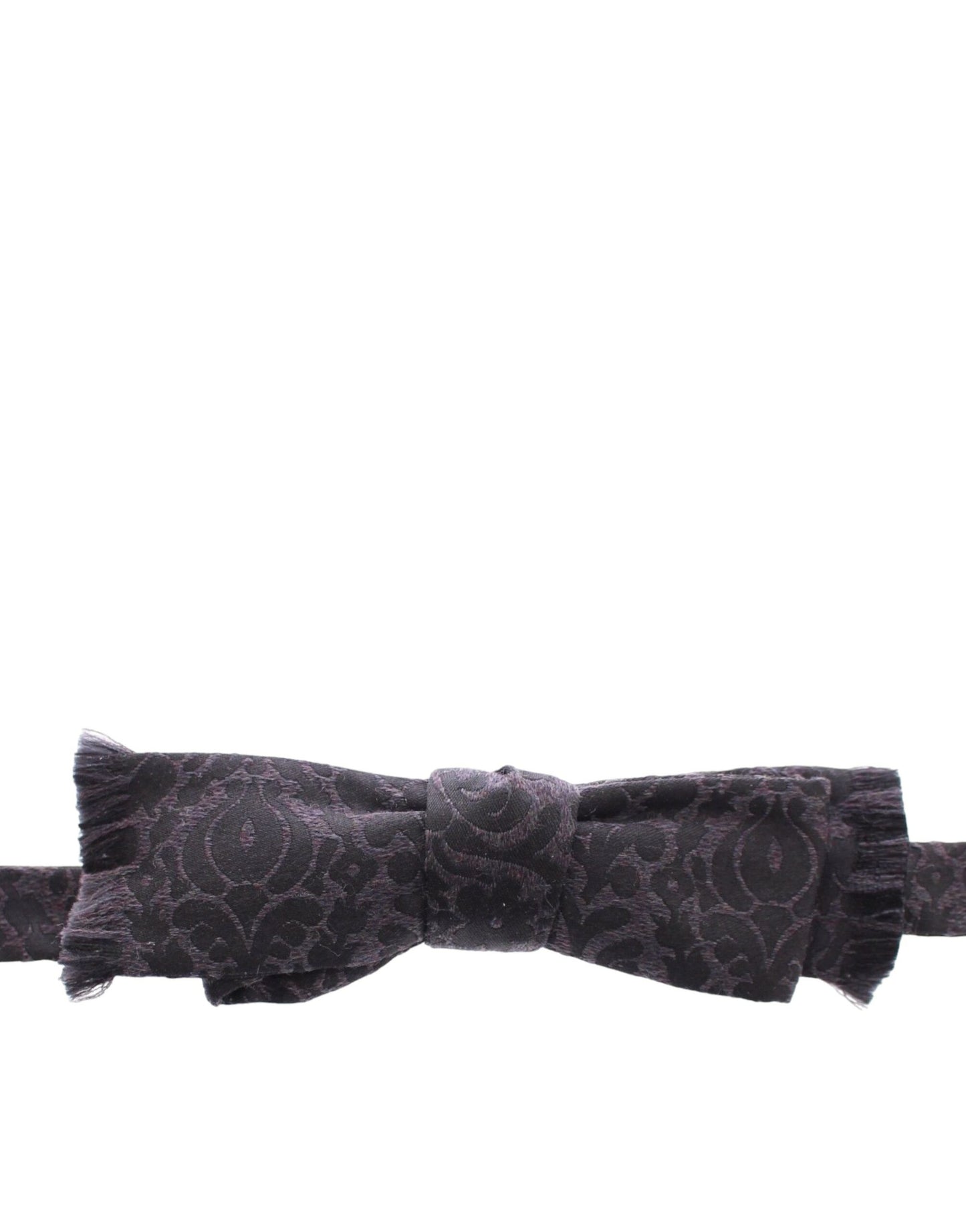 Dolce & Gabbana Elegante papillon nero in misto seta-lana con motivo Paisley
