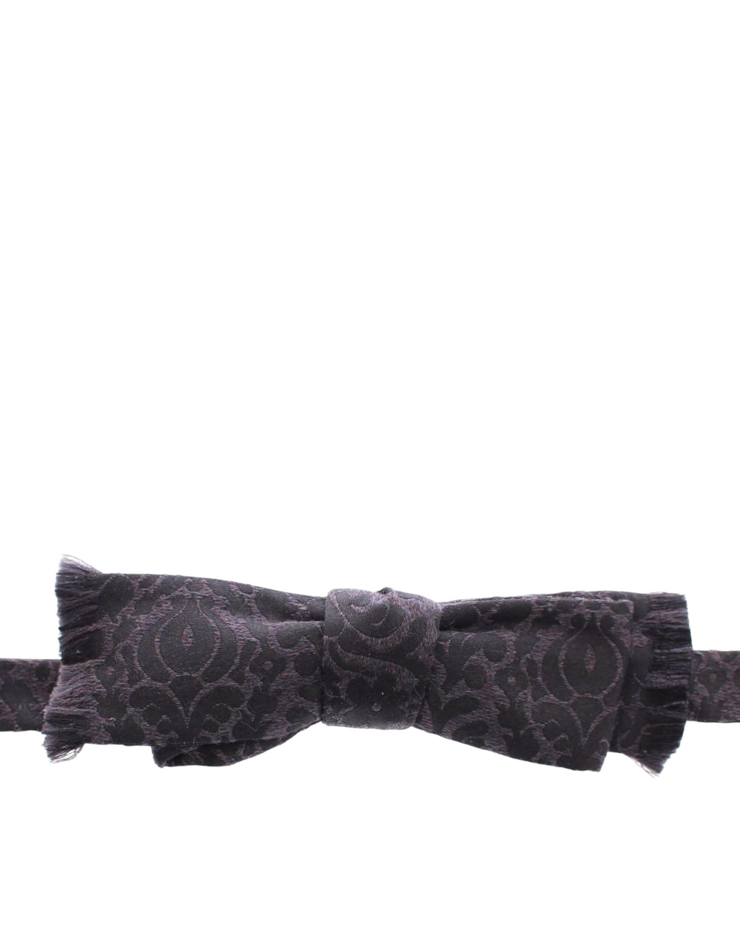 Dolce & Gabbana Elegante papillon nero in misto seta-lana con motivo Paisley