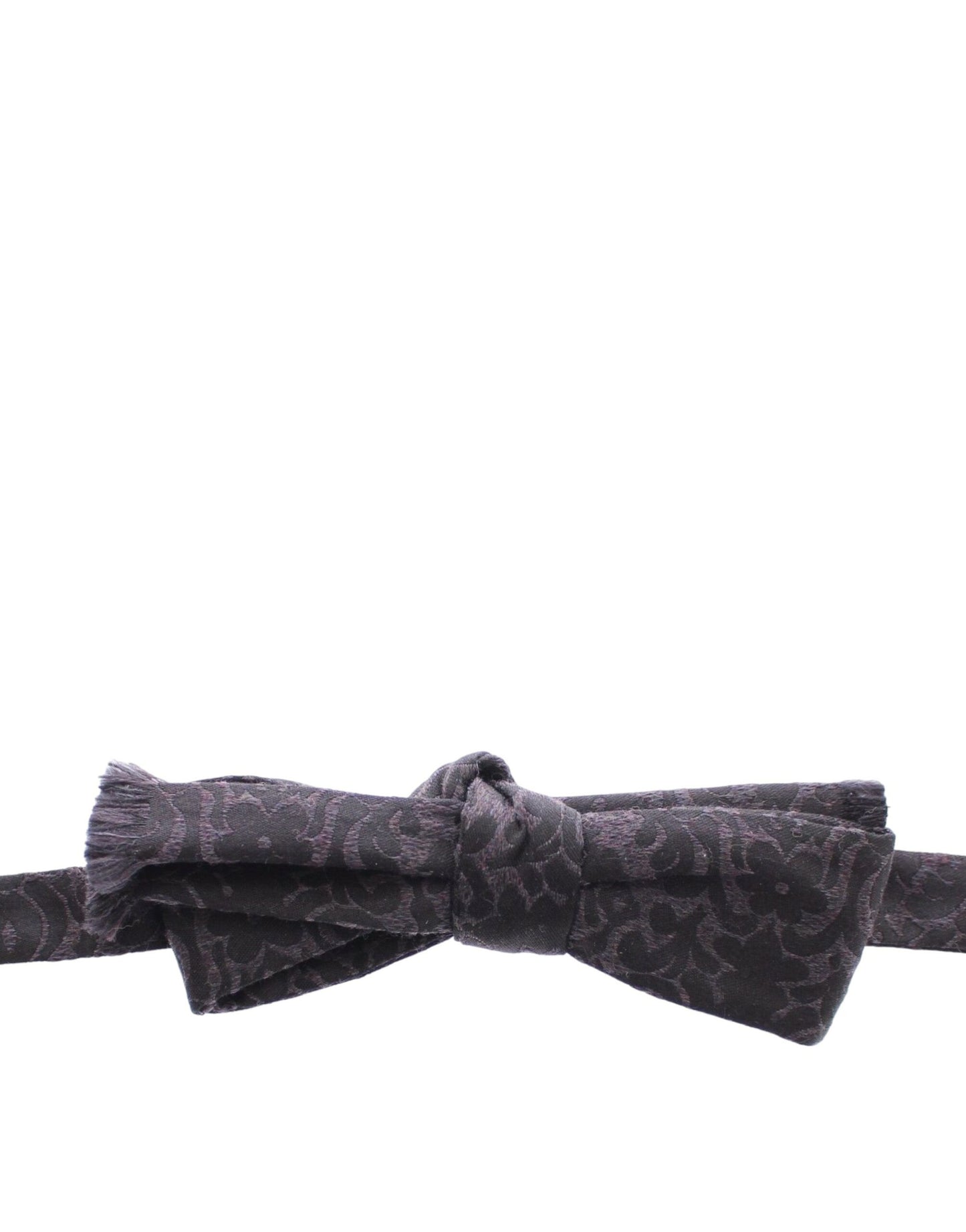 Dolce & Gabbana Elegante papillon nero in misto seta-lana con motivo Paisley