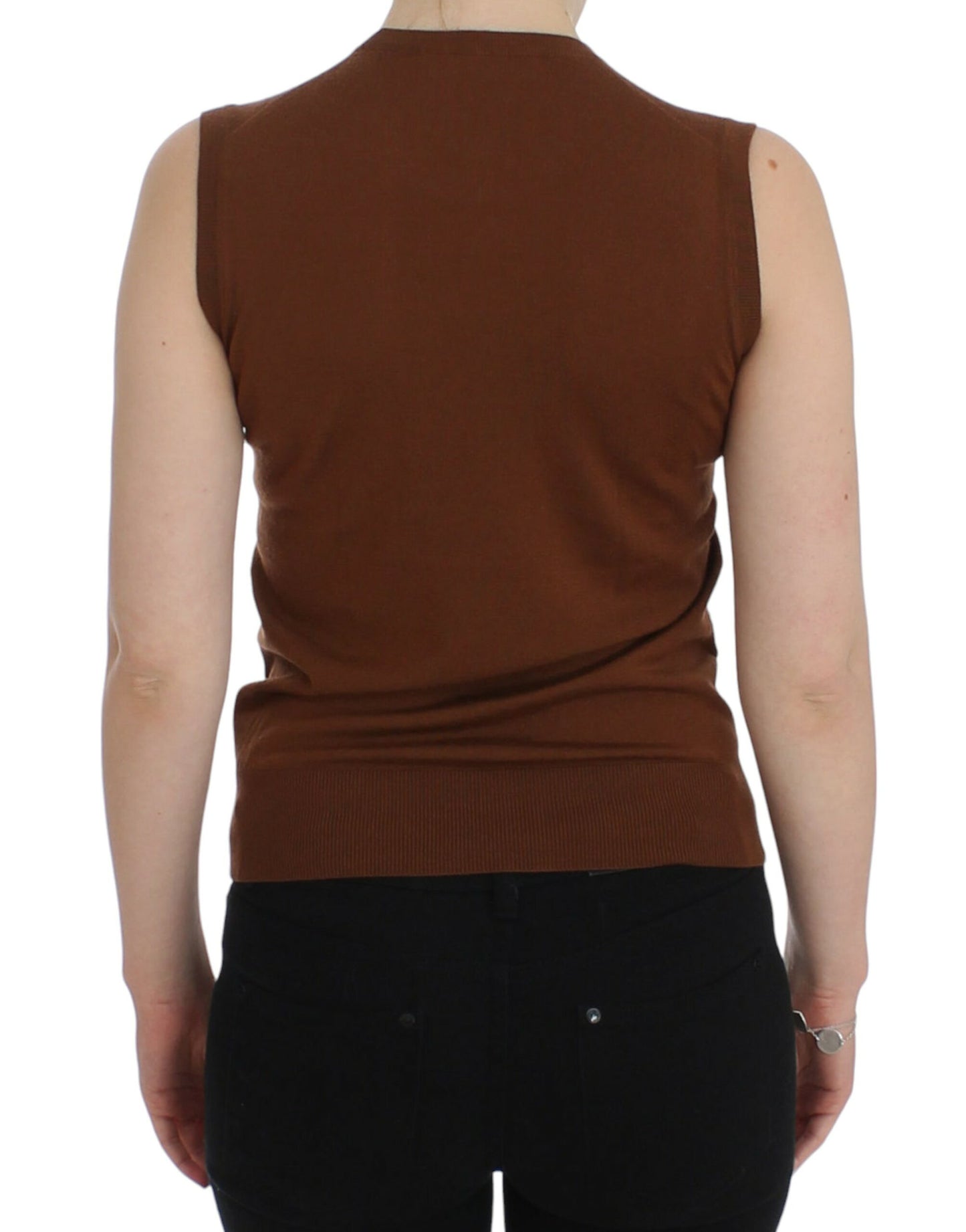 Dolce & Gabbana Gilet senza maniche in lana e pizzo senza tempo