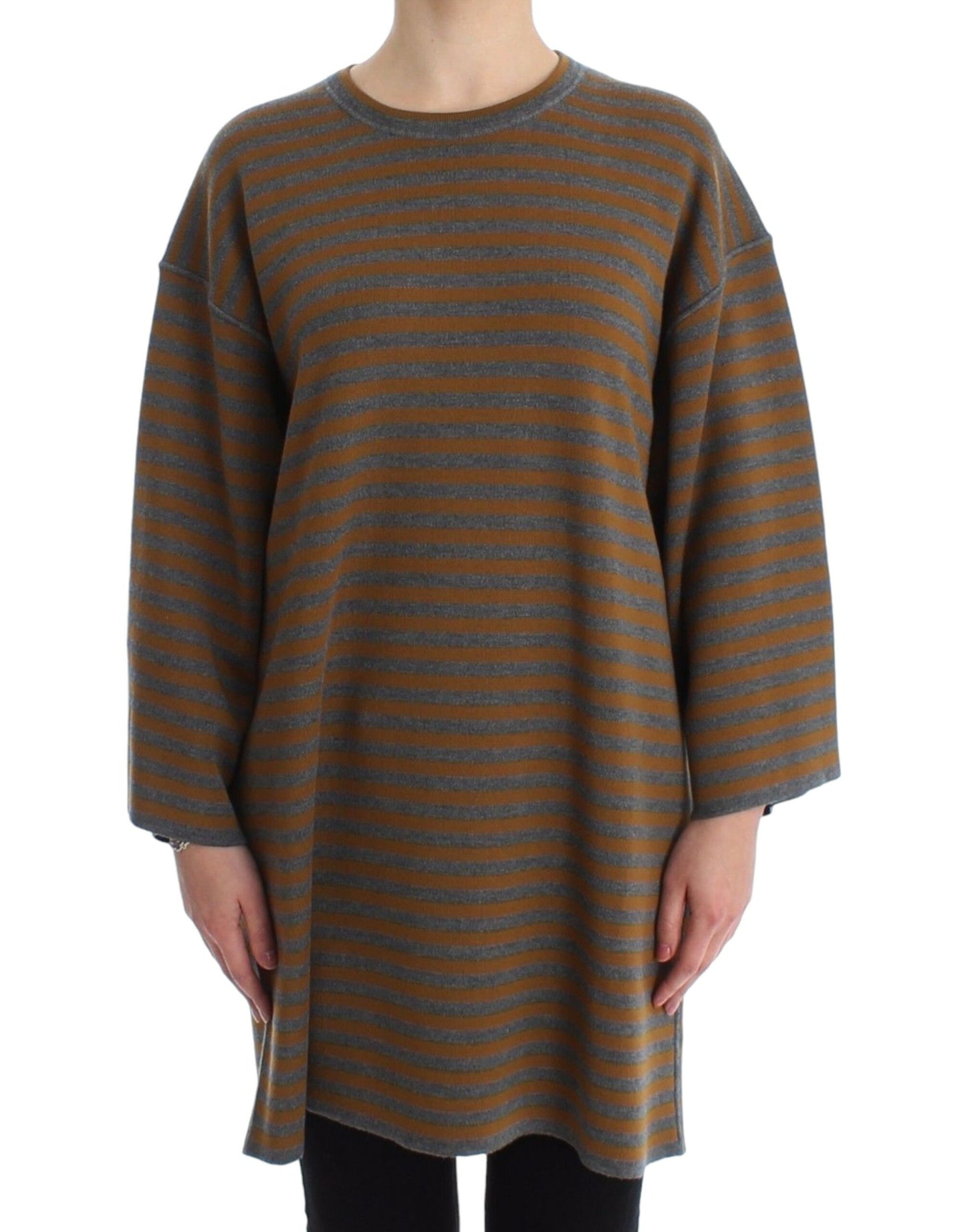 Dolce & Gabbana Maglione oversize a righe gialle e grigie