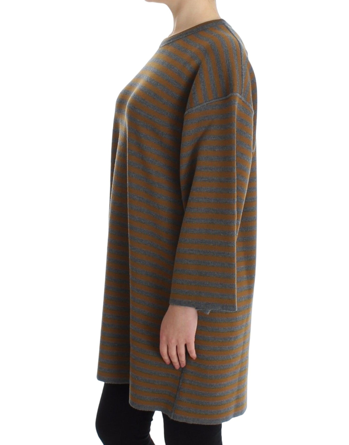 Dolce & Gabbana Maglione oversize a righe gialle e grigie