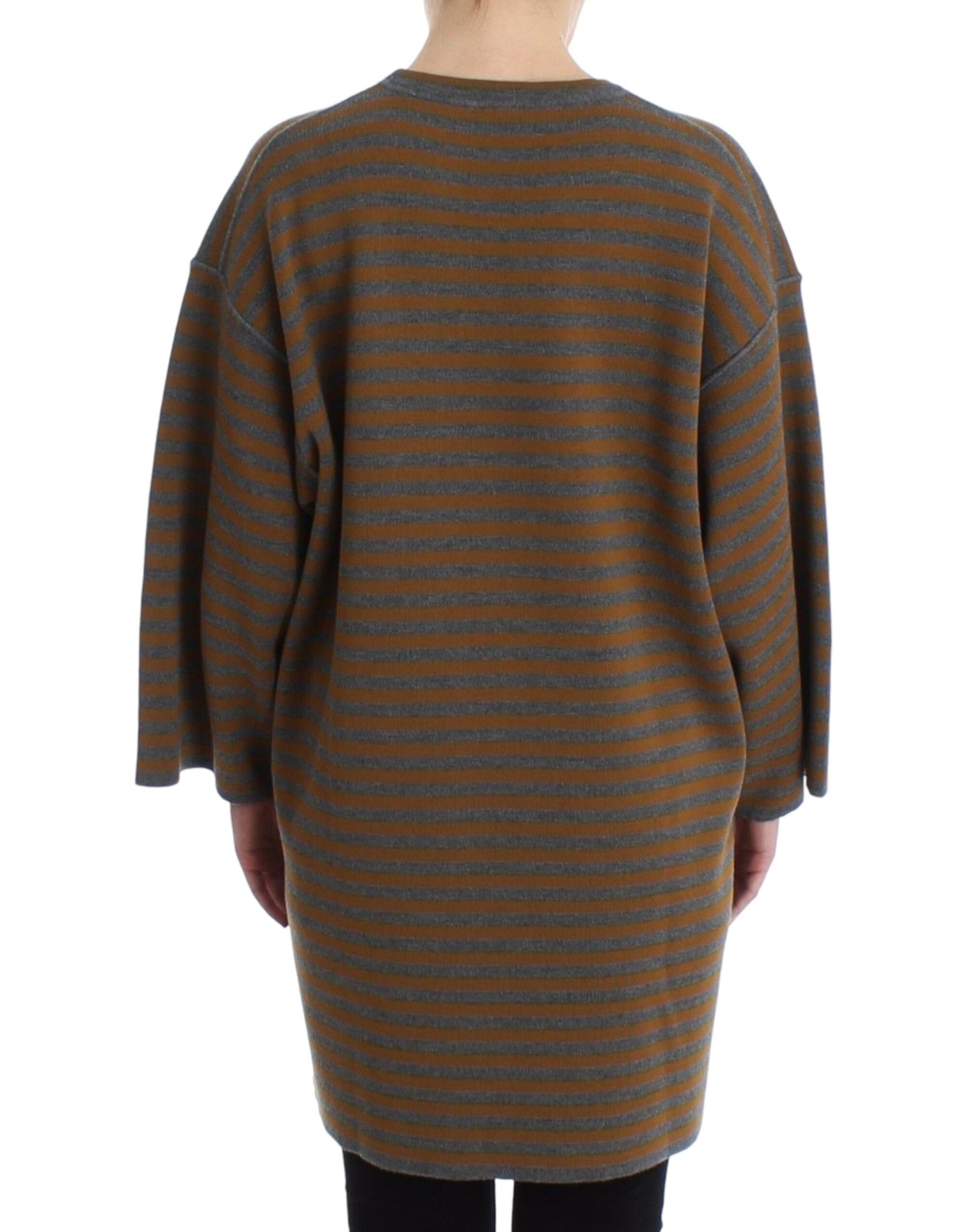 Dolce & Gabbana Maglione oversize a righe gialle e grigie