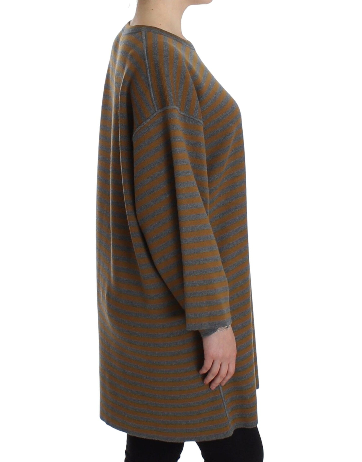 Dolce & Gabbana Maglione oversize a righe gialle e grigie