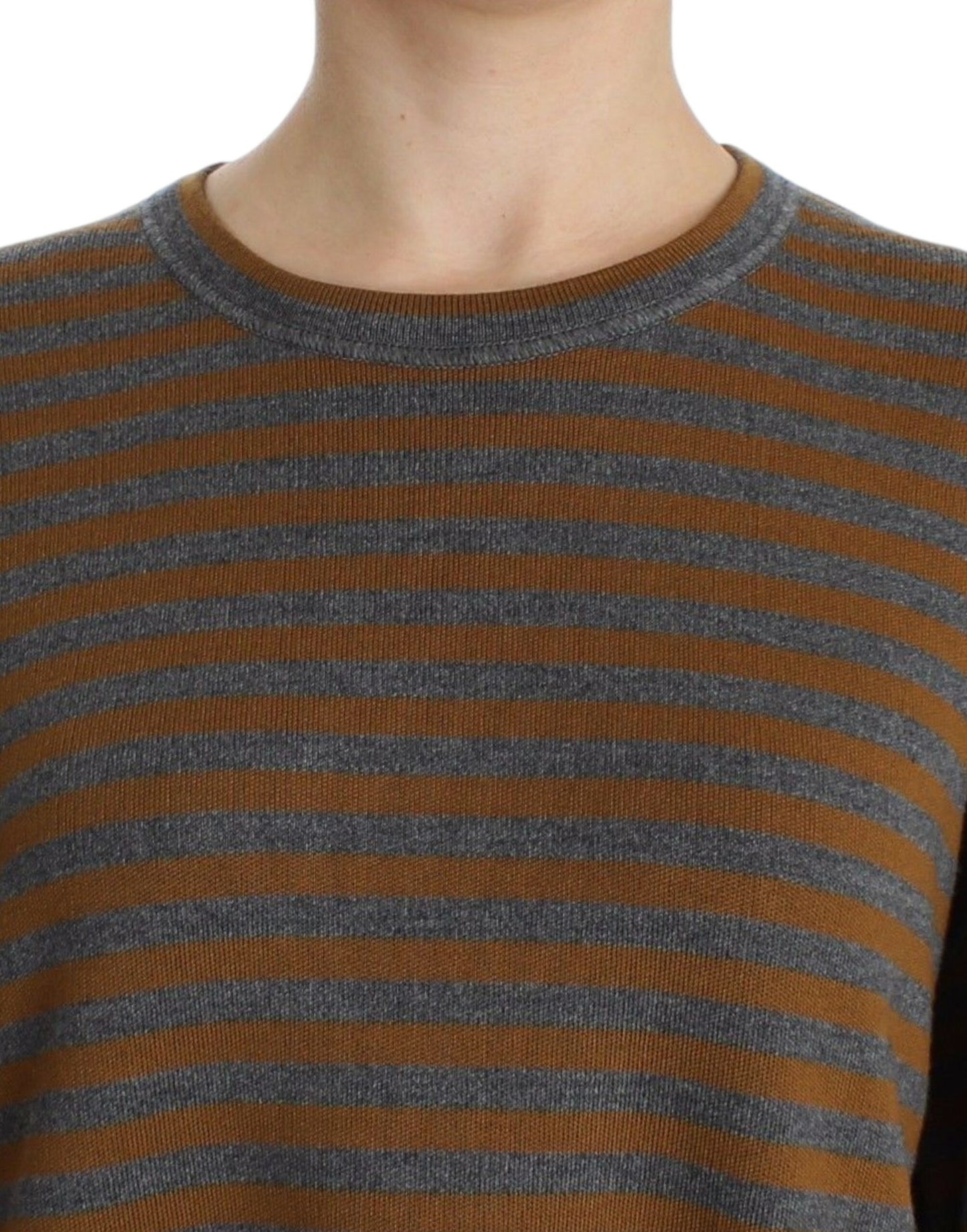 Dolce & Gabbana Maglione oversize a righe gialle e grigie