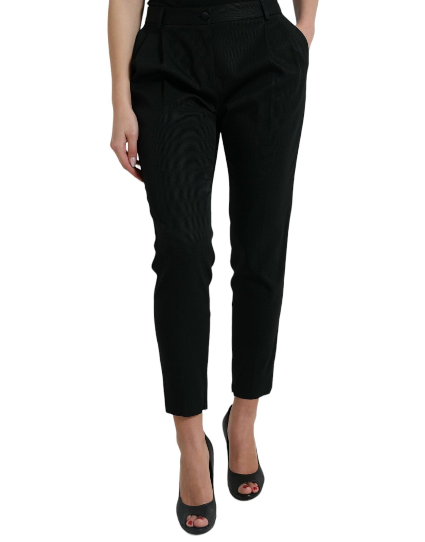 Pantaloni cropped eleganti affusolati a vita alta Dolce & Gabbana