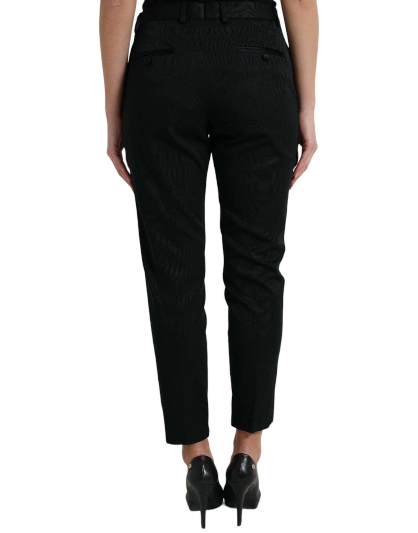 Pantaloni cropped eleganti affusolati a vita alta Dolce & Gabbana