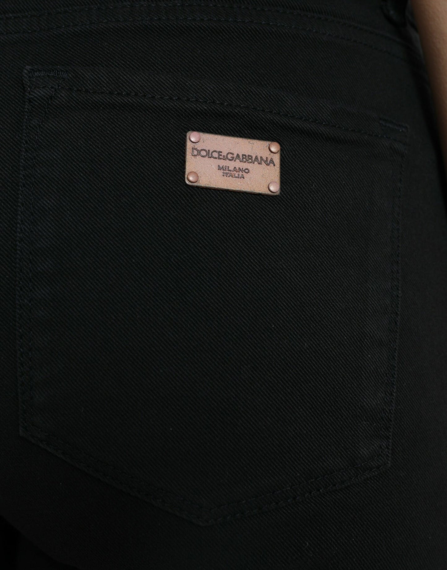 Dolce & Gabbana Шикарные черные эластичные джинсы со средней талией