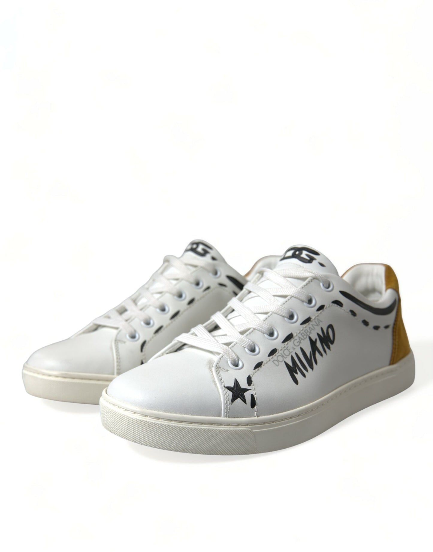 Dolce & Gabbana Eleganti sneakers basse in pelle bianche