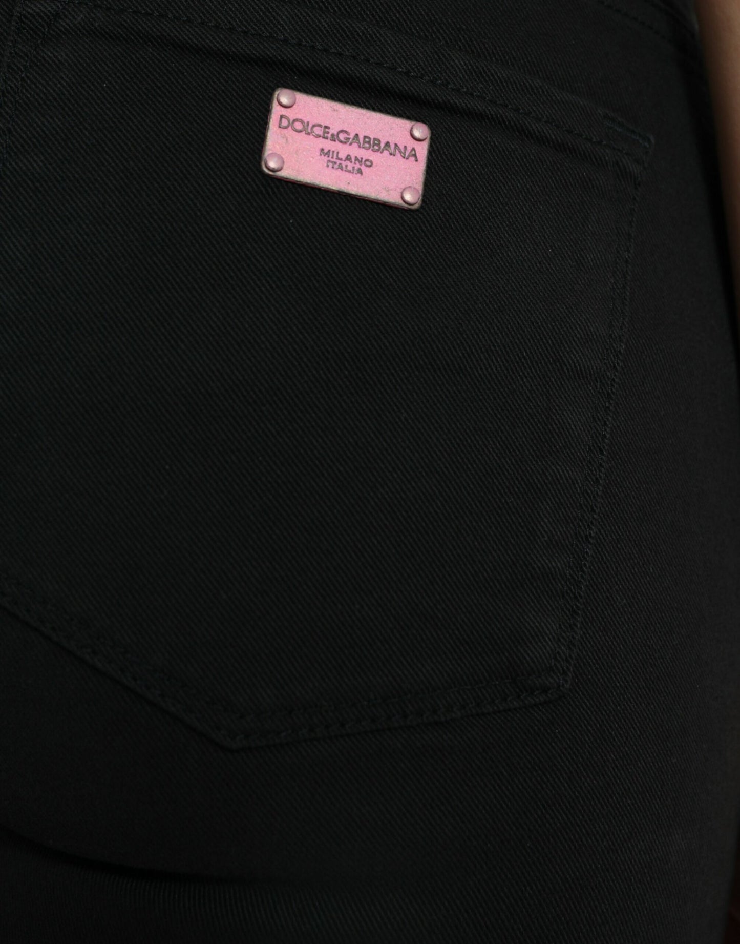 Dolce & Gabbana Элегантные черные джинсы стрейч со средней талией