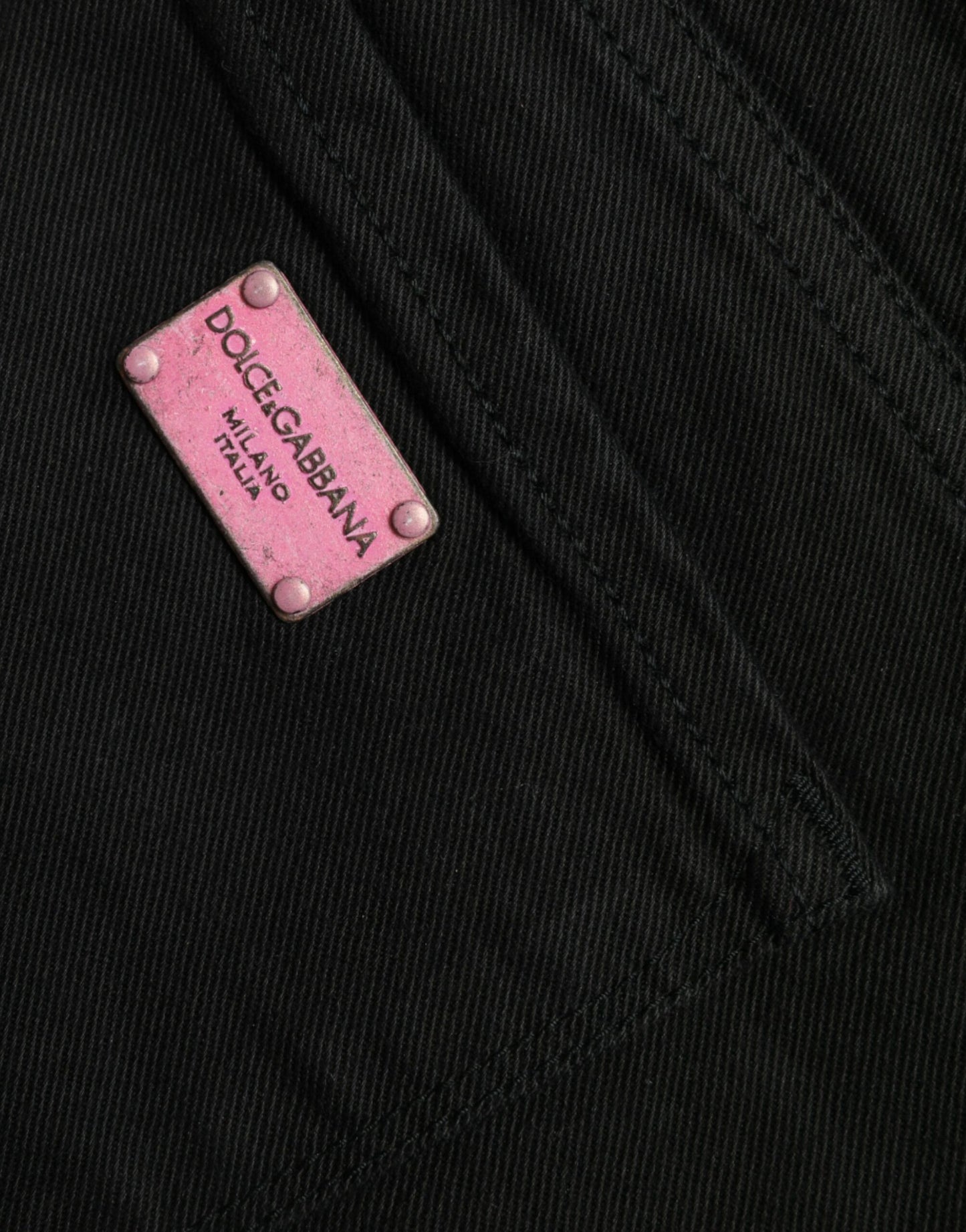 Dolce & Gabbana Элегантные черные джинсы стрейч со средней талией