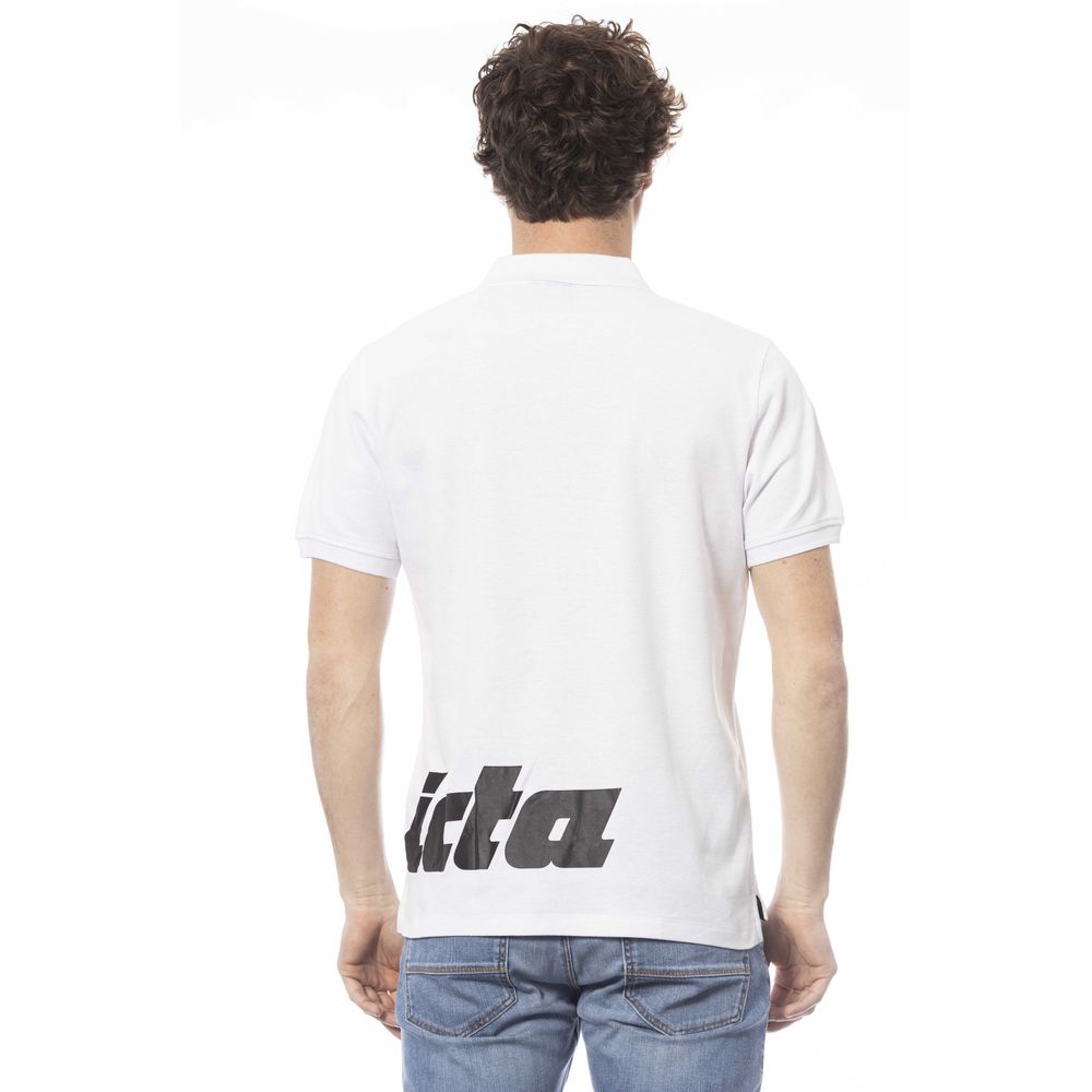 Invicta Элегантная белая хлопковая футболка-поло с логотипом на груди