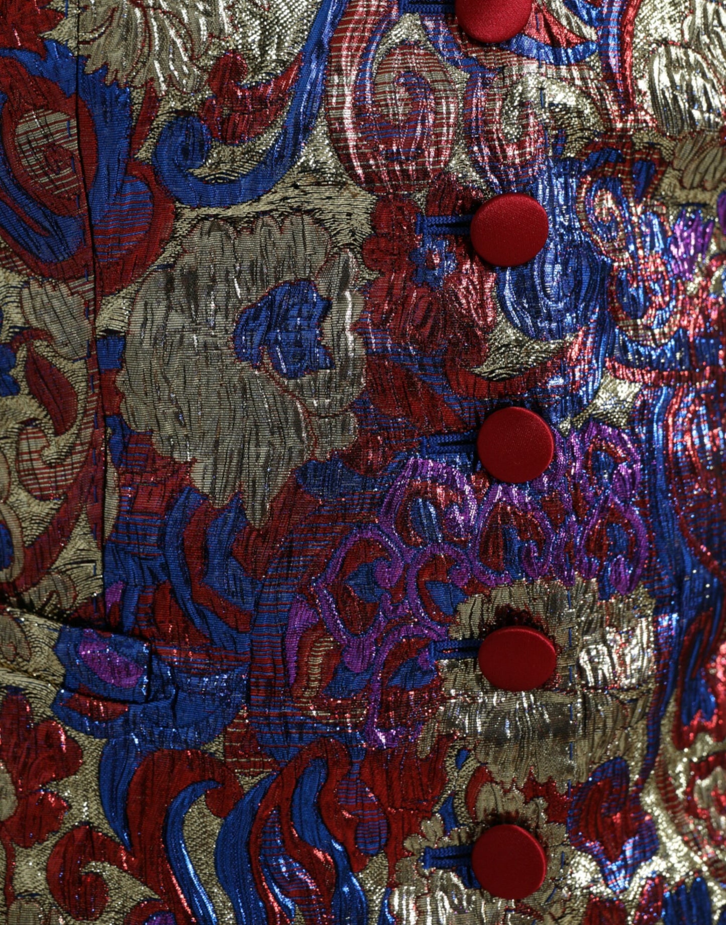 Gilet Gilet Jacquard con Stampa Floreale Multicolor Dolce & Gabbana