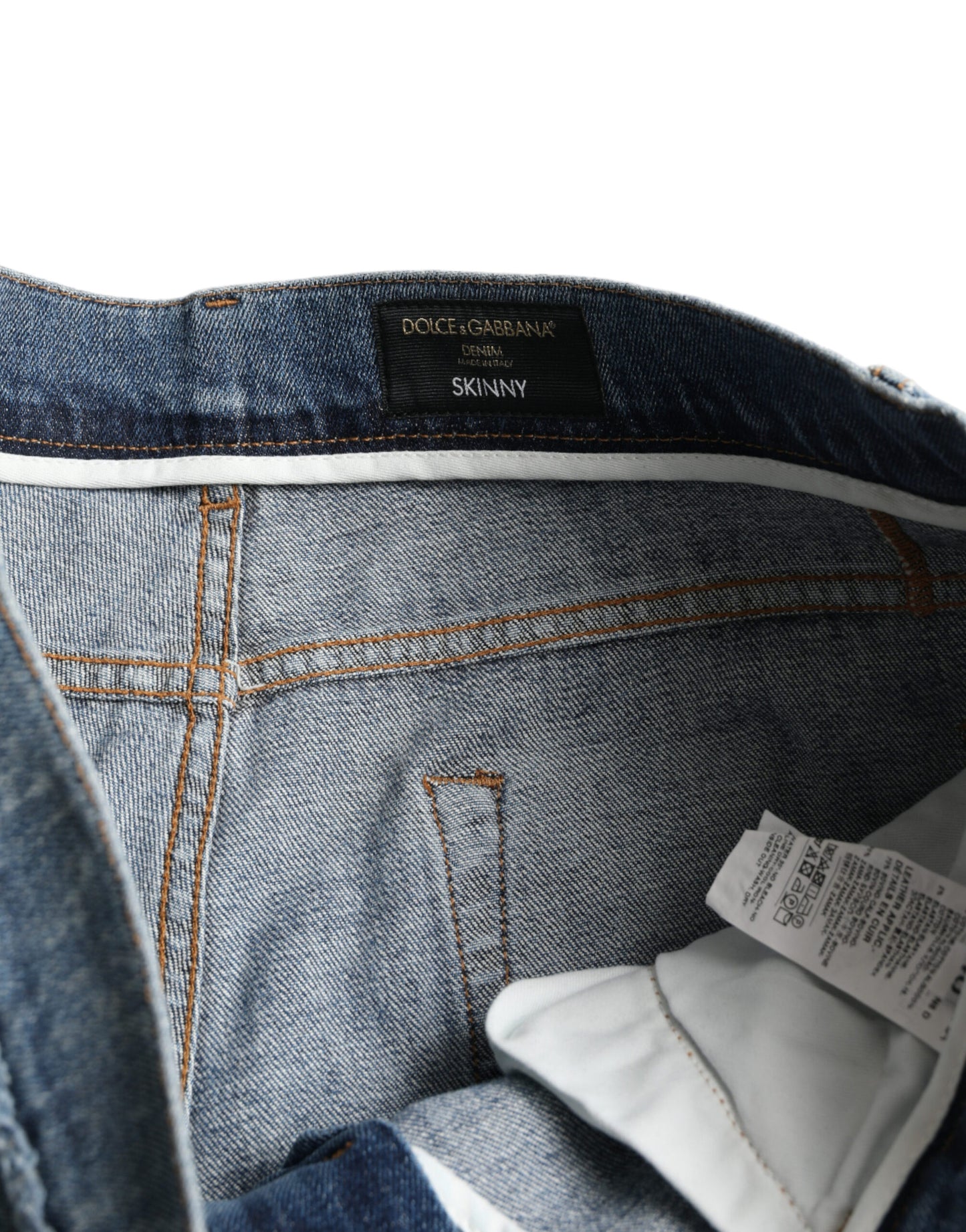 Dolce & Gabbana Jeans skinny in denim elasticizzato blu chic