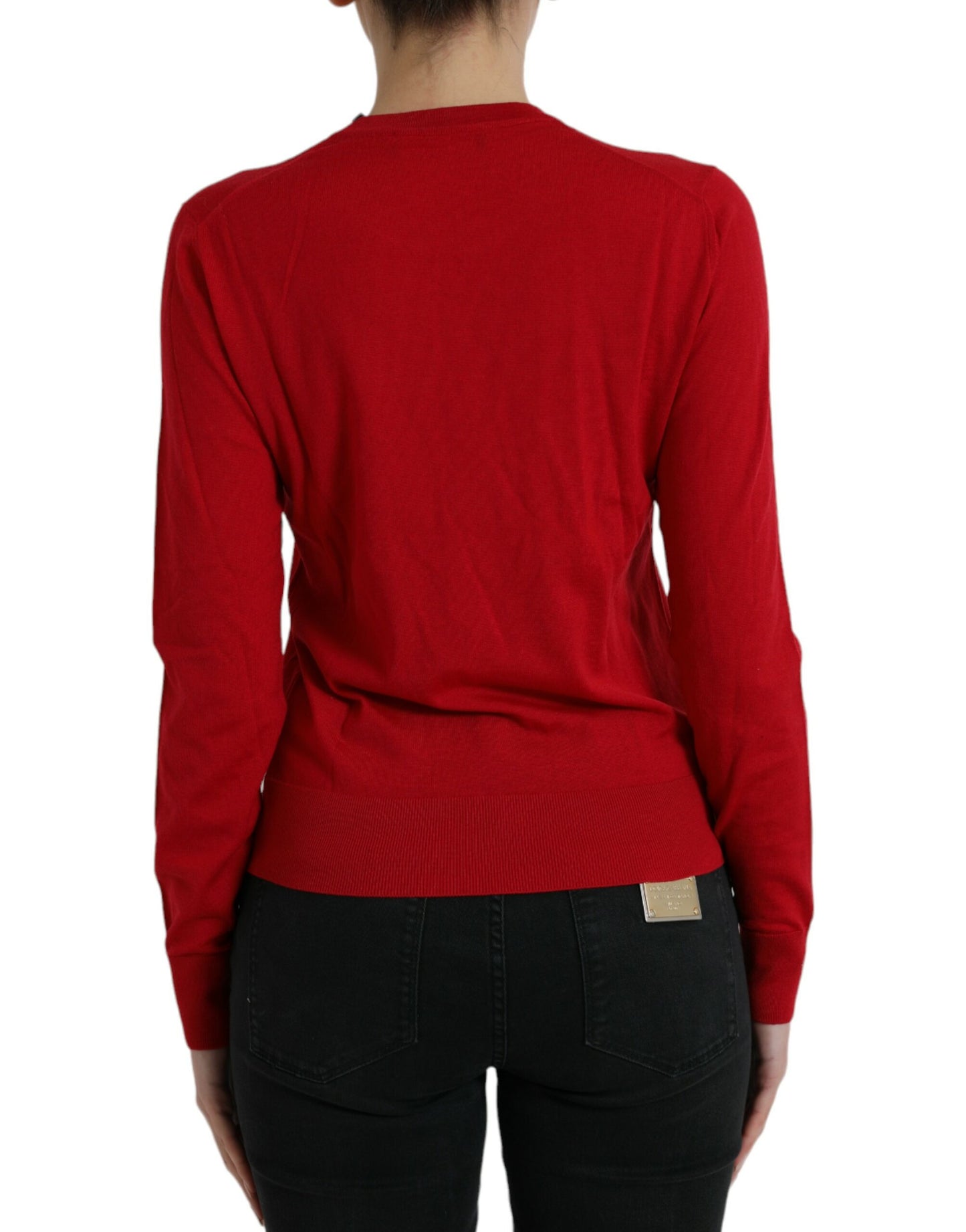Dolce & Gabbana Maglione pullover in lana rossa brillante