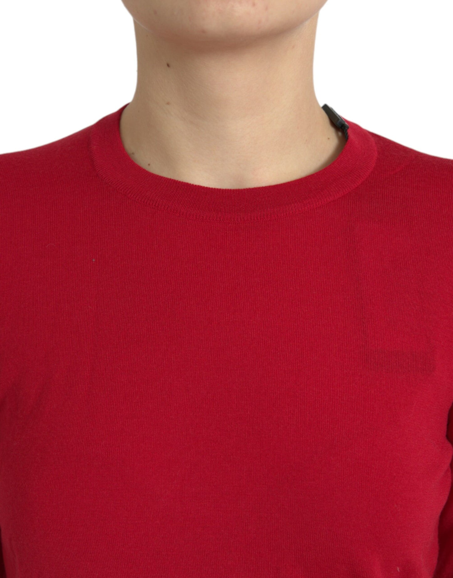 Dolce & Gabbana Maglione pullover in lana rossa brillante