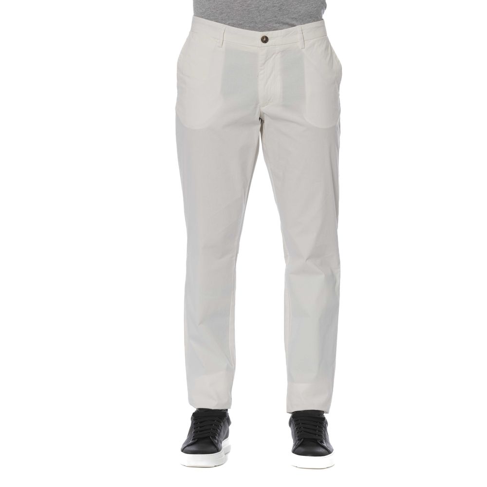 Trussardi Jeans Pantalone Uomo Cotone Bianco