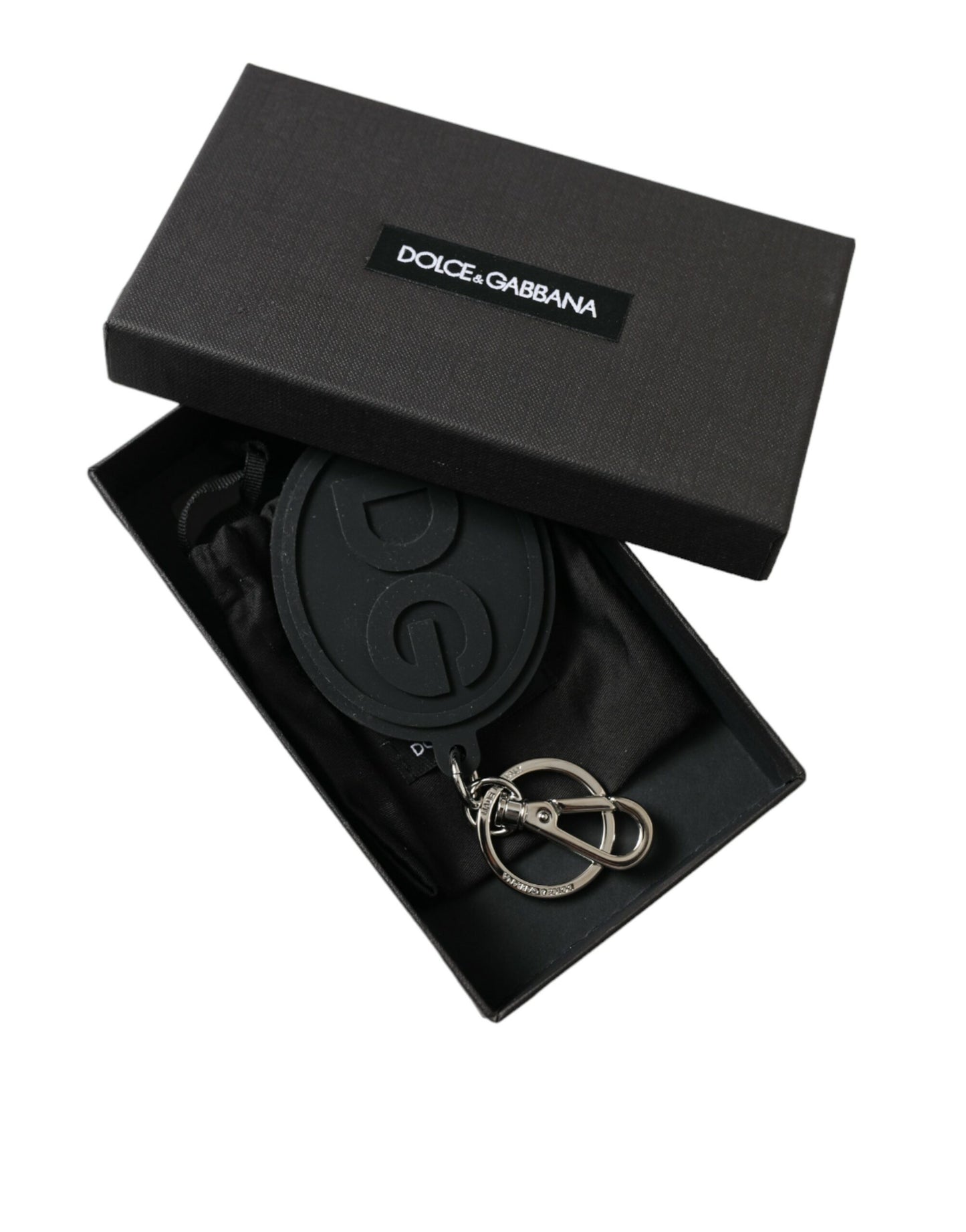 Черный и серебристый брелок с логотипом Dolce & Gabbana Chic