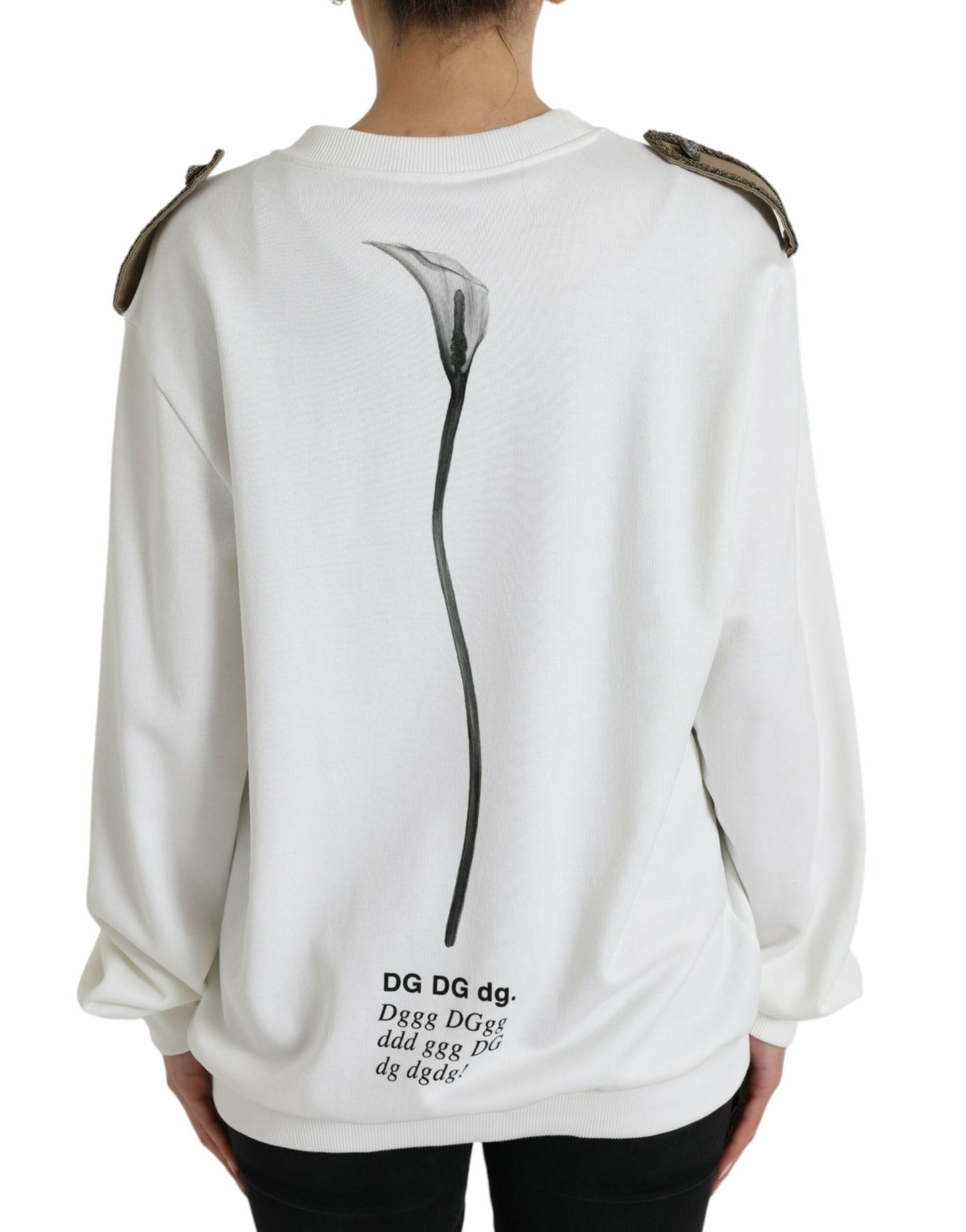 Dolce & Gabbana Maglione girocollo chic bianco e nero
