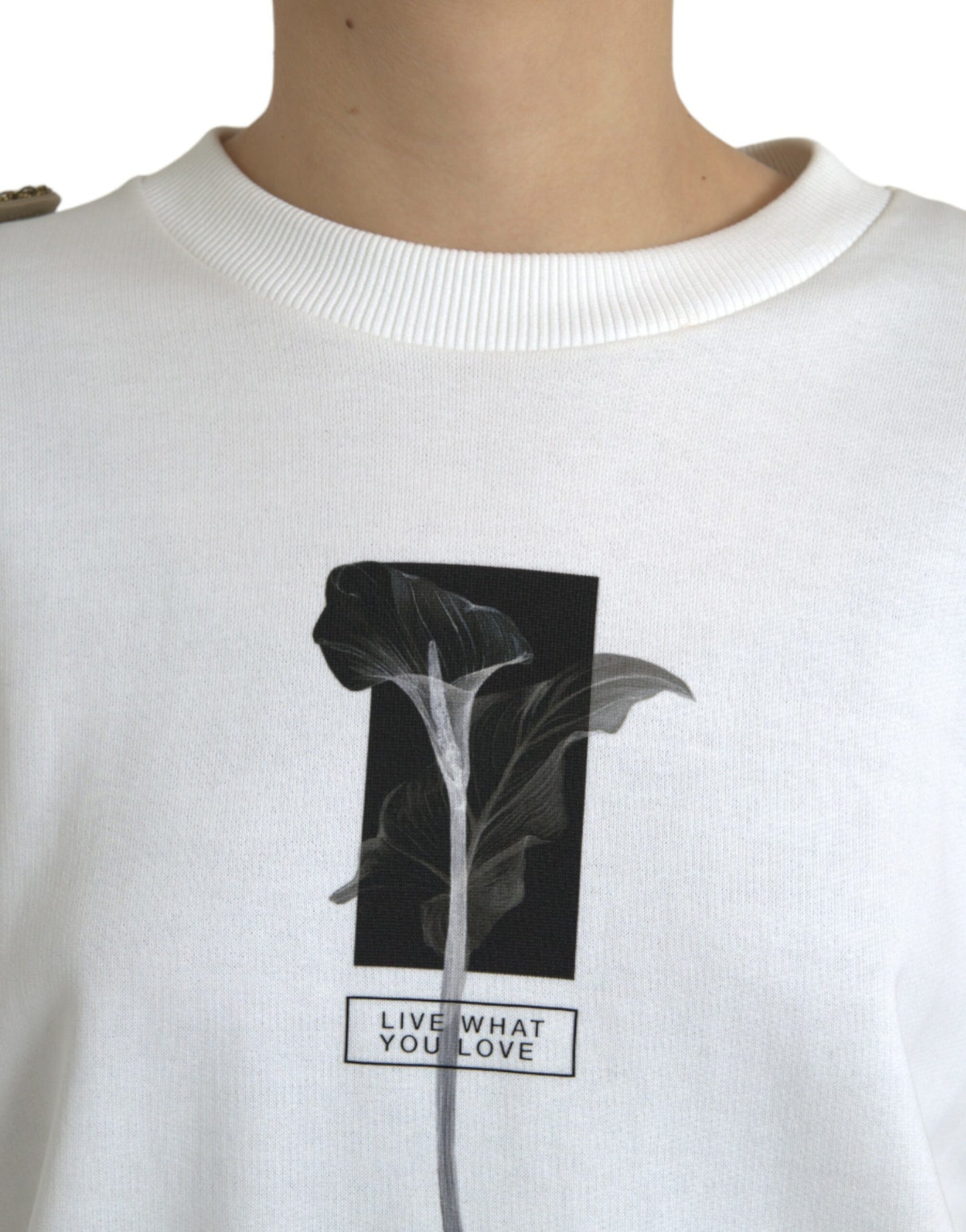 Dolce & Gabbana Maglione girocollo chic bianco e nero