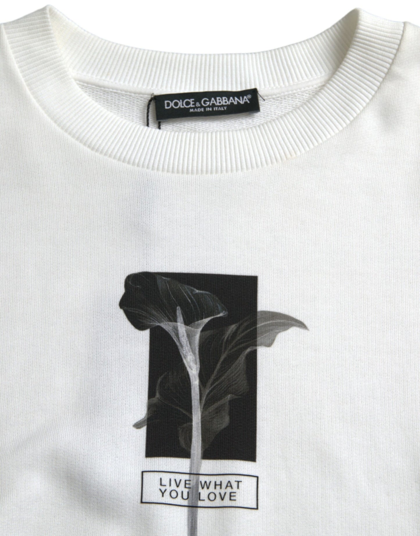 Dolce & Gabbana Maglione girocollo chic bianco e nero