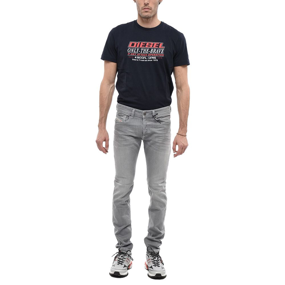 Серые хлопковые джинсы и брюки Diesel