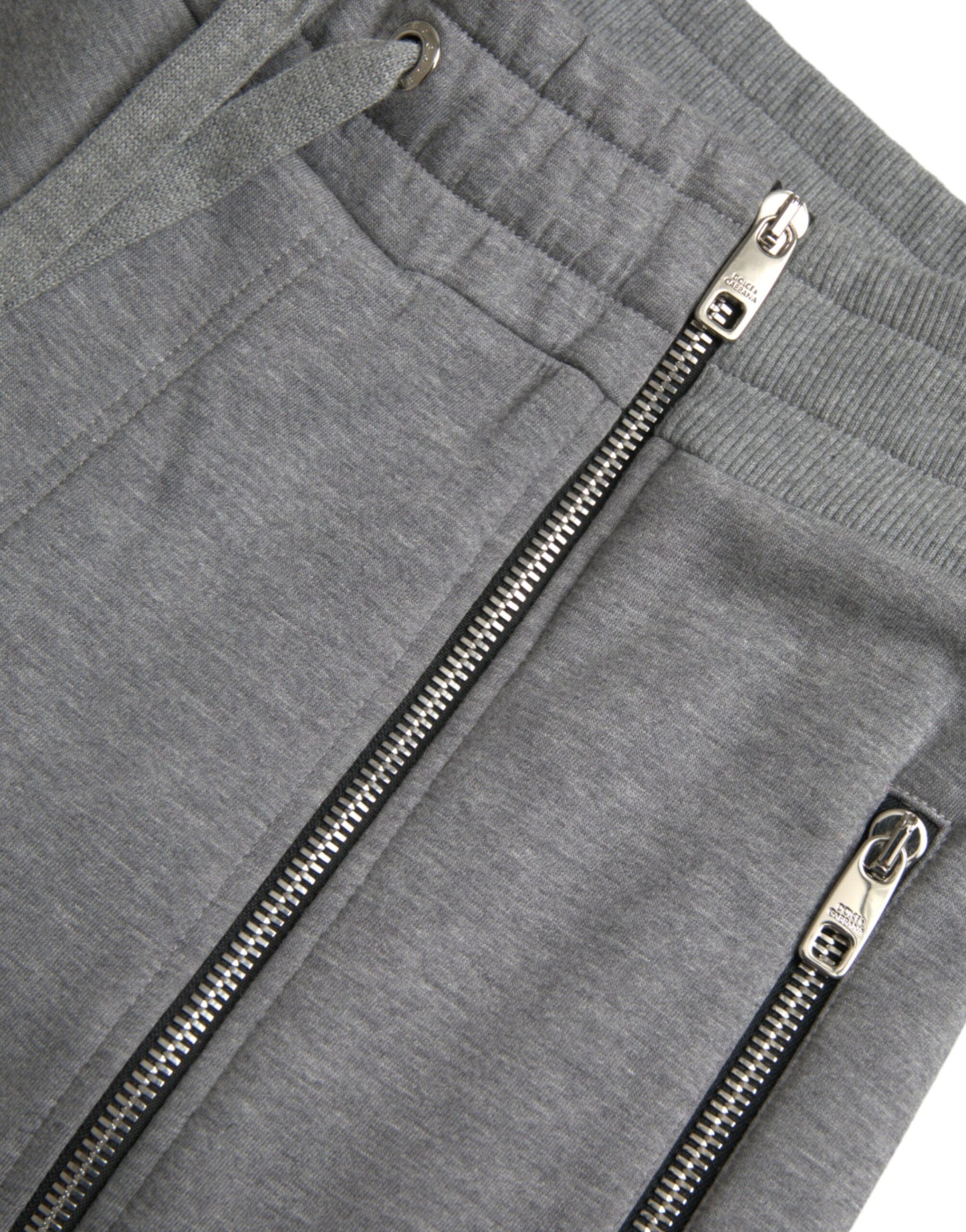 Серые хлопковые спортивные брюки Dolce & Gabbana Jogger скинни