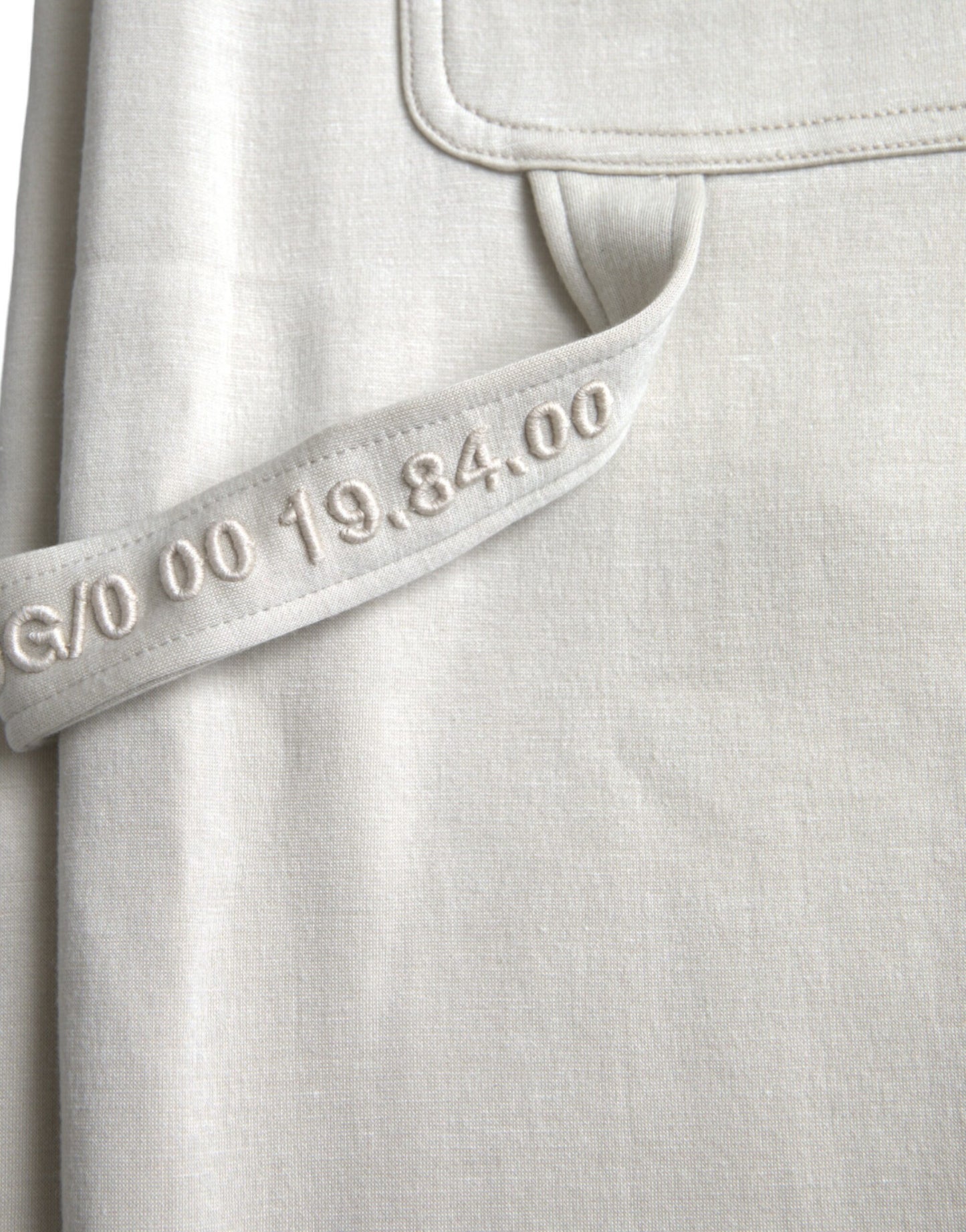 Pantaloni della tuta cargo jogger in viscosa bianco sporco Dolce & Gabbana