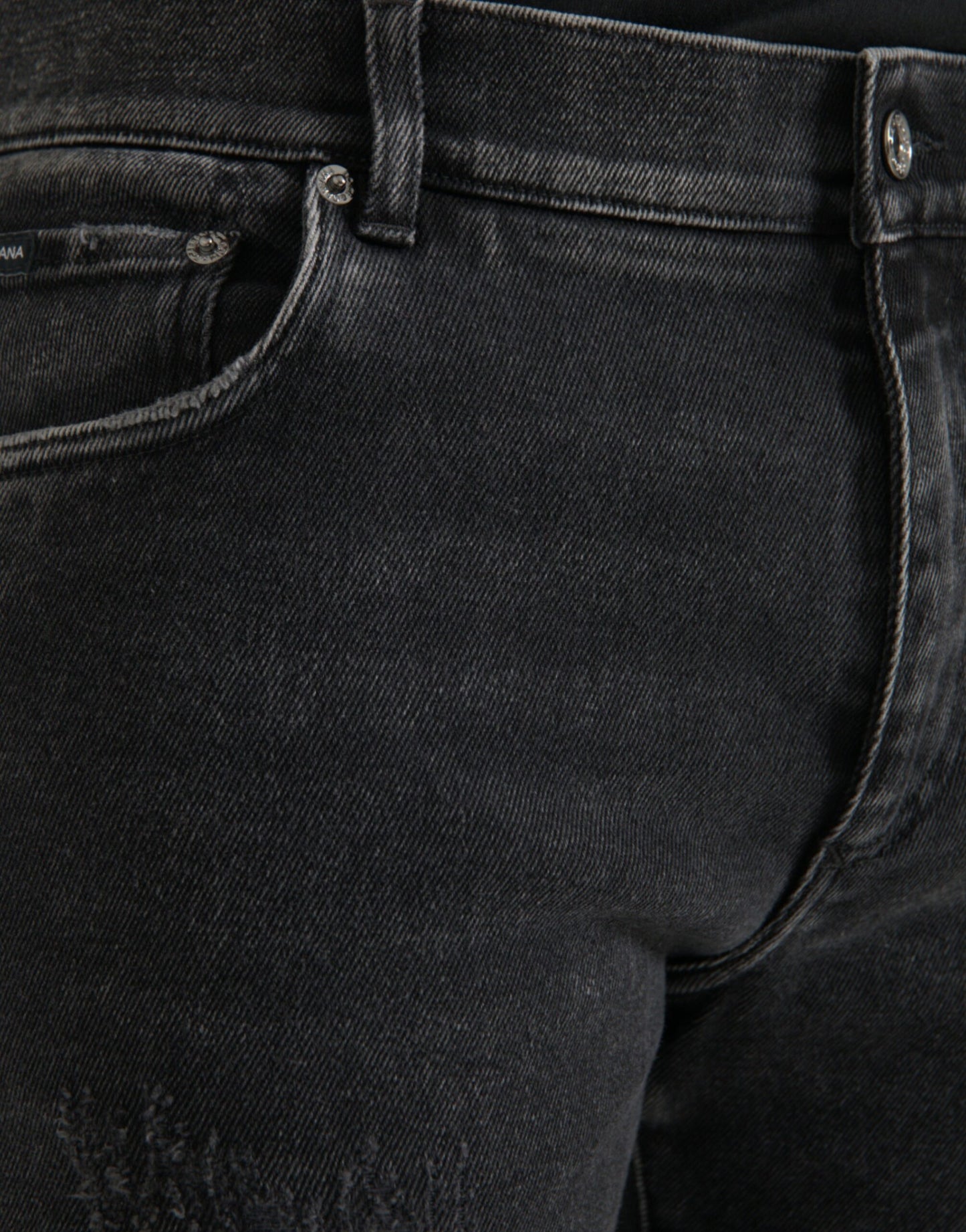 Jeans Dolce & Gabbana in denim skinny elasticizzato in cotone grigio
