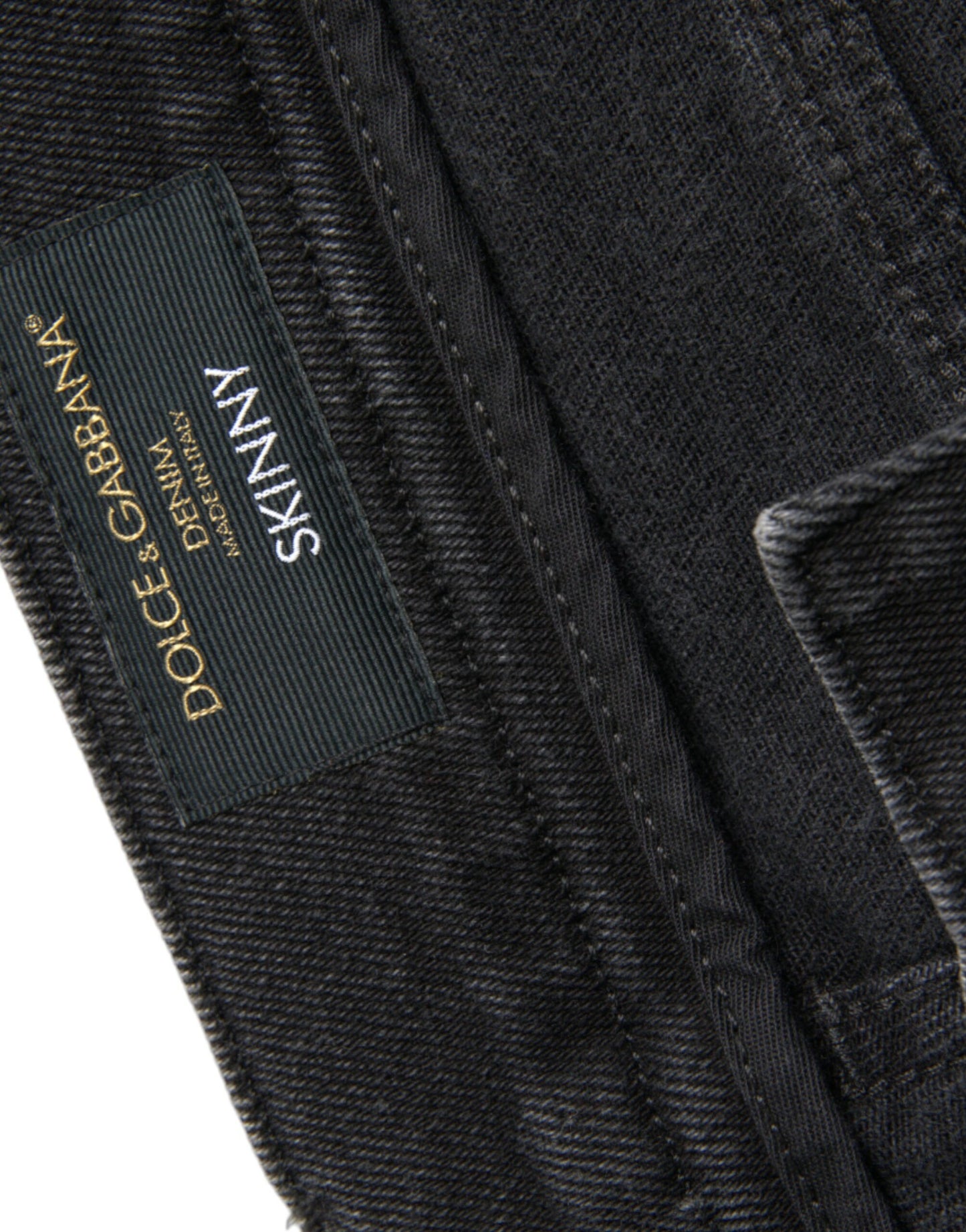 Jeans Dolce & Gabbana in denim skinny elasticizzato in cotone grigio