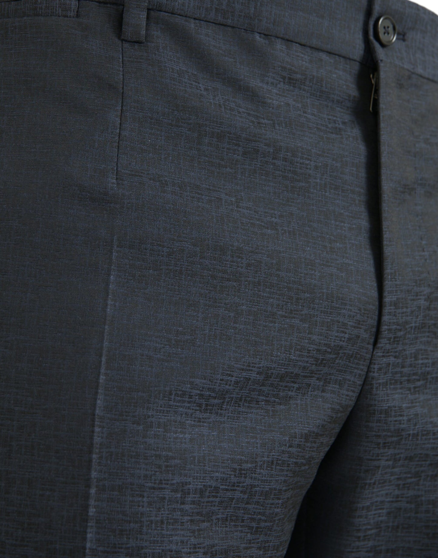 Pantaloni eleganti skinny da uomo in lana blu Dolce & Gabbana