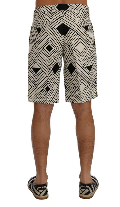Dolce & Gabbana Chic Striped Casual Shorts - Hemp & Linen Blend - PER.FASHION