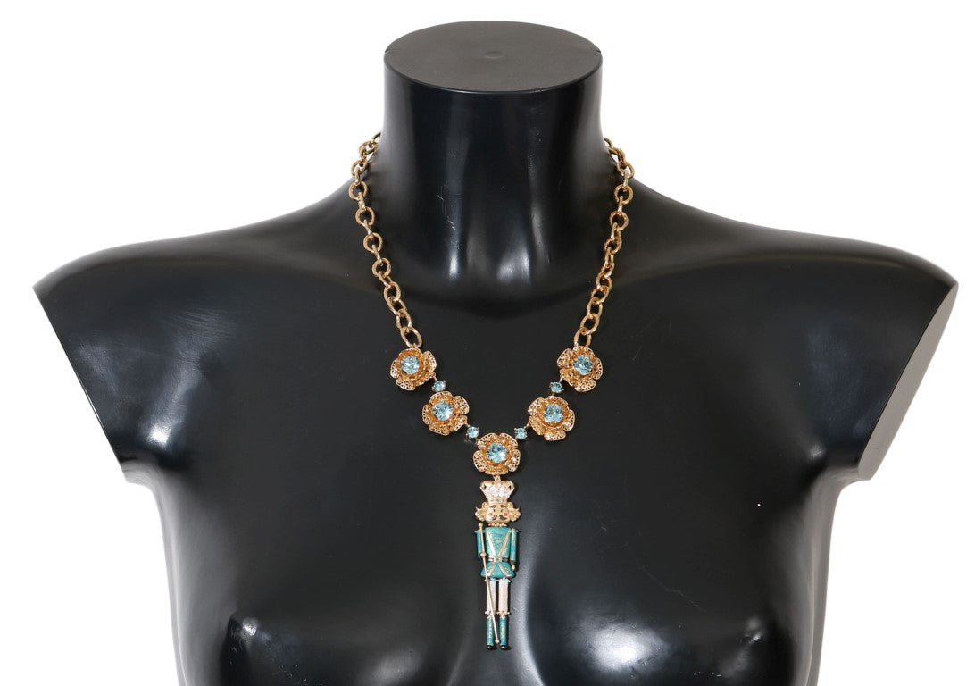 Dolce & Gabbana Elegante collana con cristalli dorati
