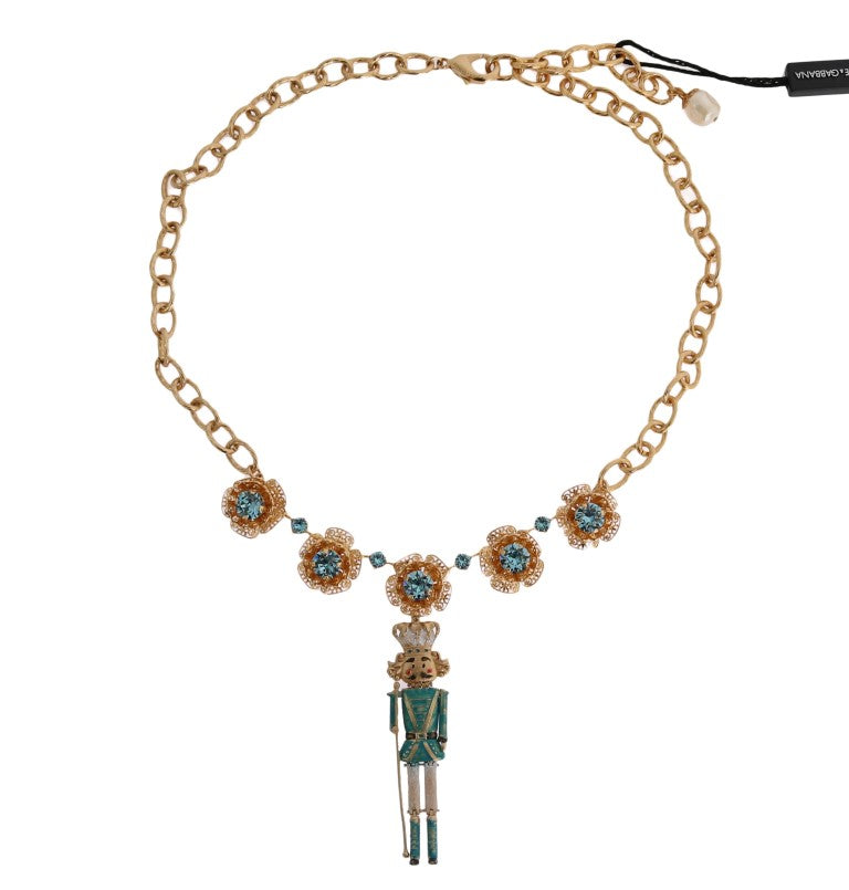 Dolce & Gabbana Elegante collana con cristalli dorati