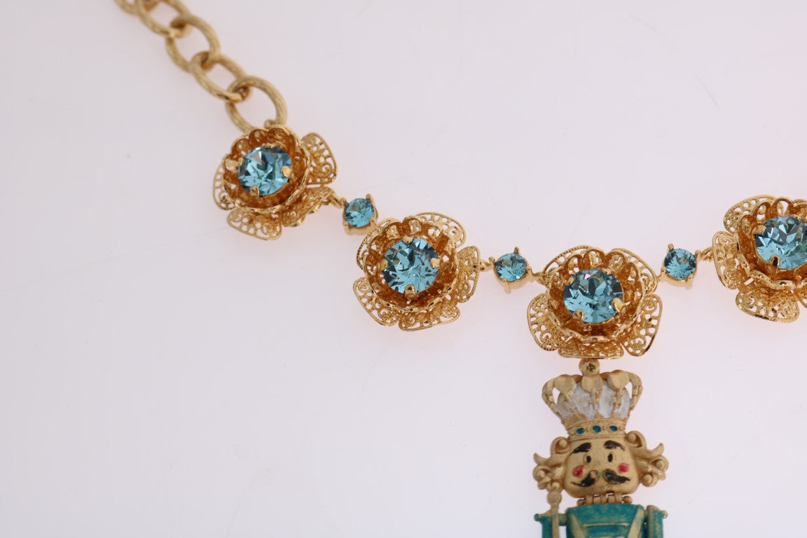 Dolce & Gabbana Elegante collana con cristalli dorati