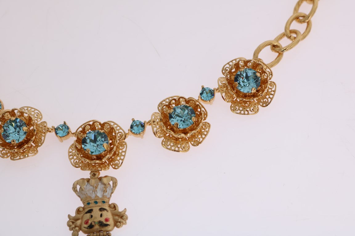 Dolce & Gabbana Elegante collana con cristalli dorati