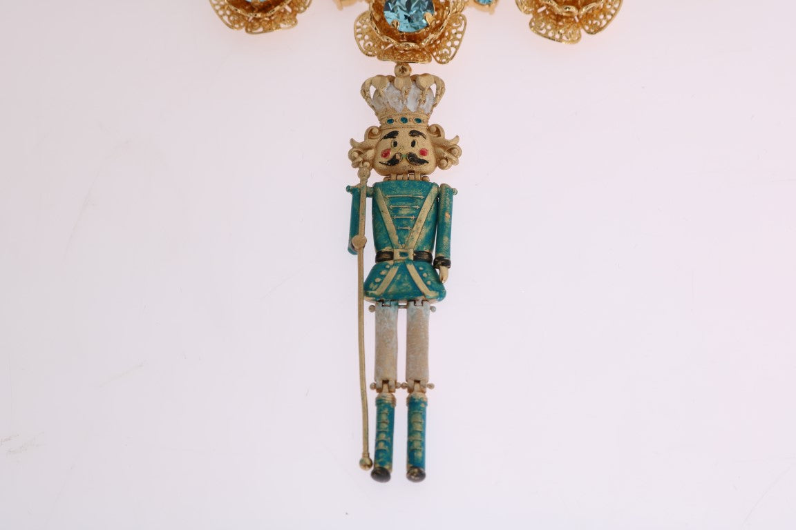 Dolce & Gabbana Elegante collana con cristalli dorati