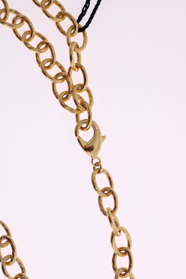 Dolce & Gabbana Elegante collana con cristalli dorati