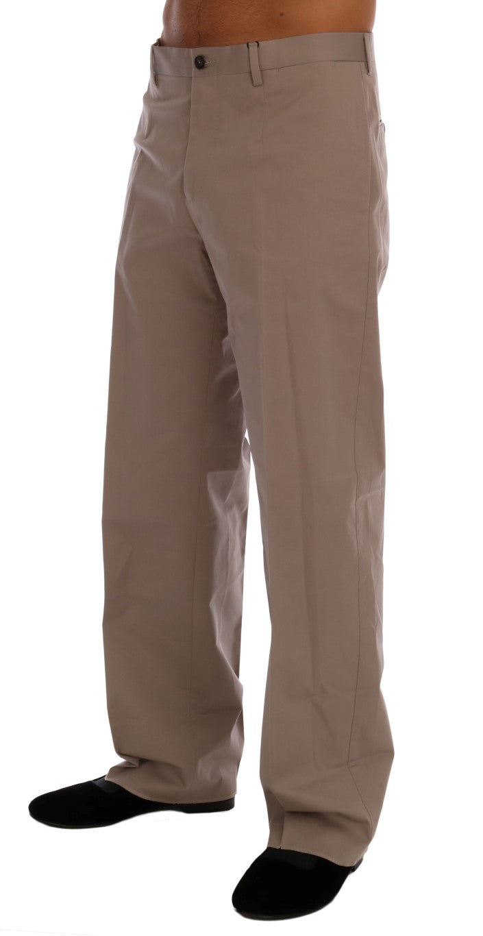 Pantaloni casual chino beige chic Dolce & Gabbana